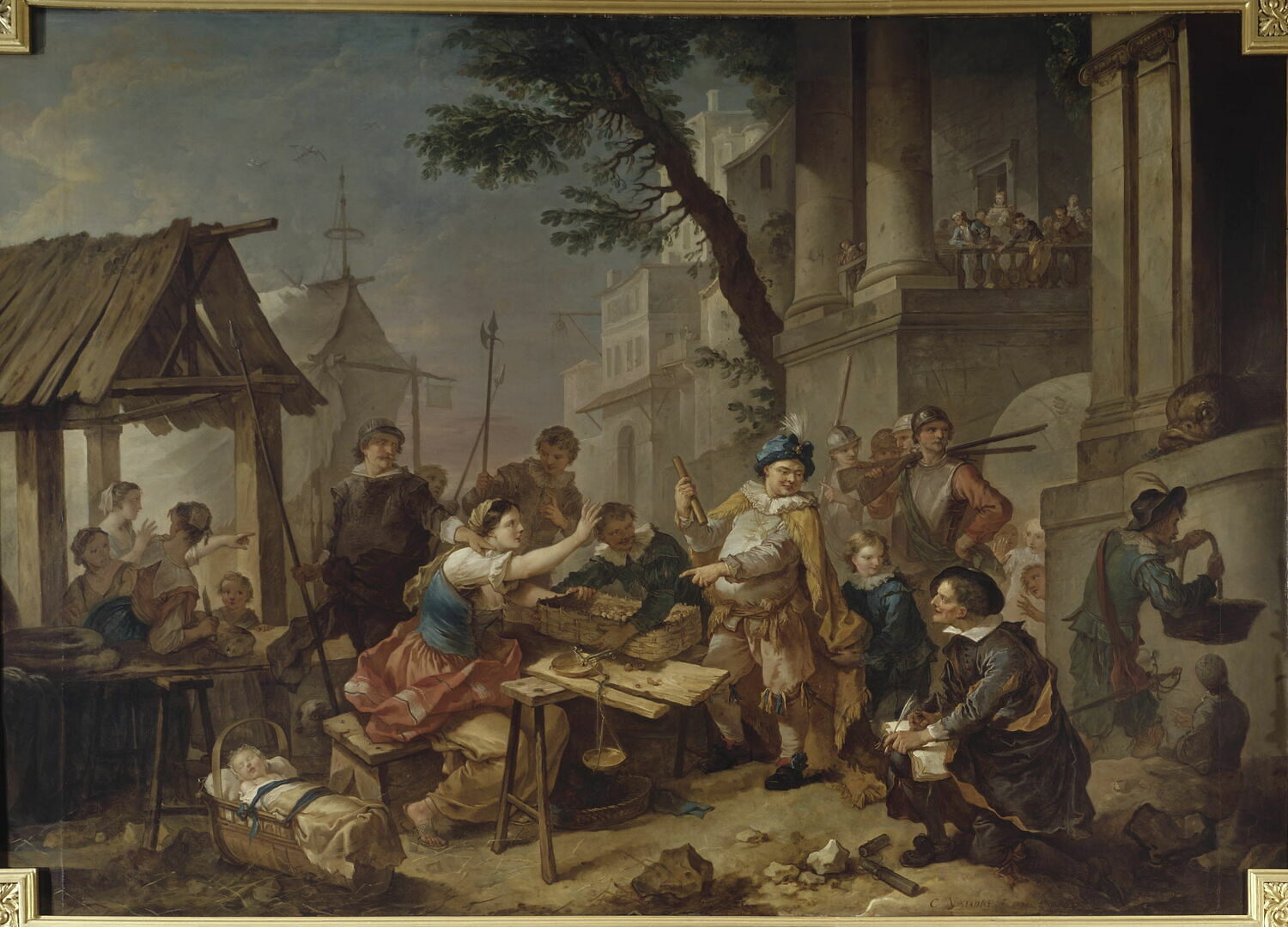 Sancho et la marchande de noisettes, Natoire, Charles-Joseph, XVIIIe siècle (1700 - 1800)