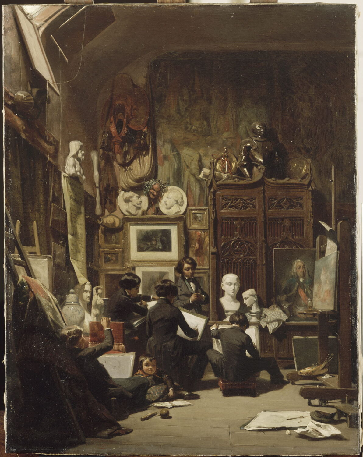 Souvenir d'atelier ou Intérieur d'atelier, Giraud, Charles, XIXe siècle (1800 - 1900)
