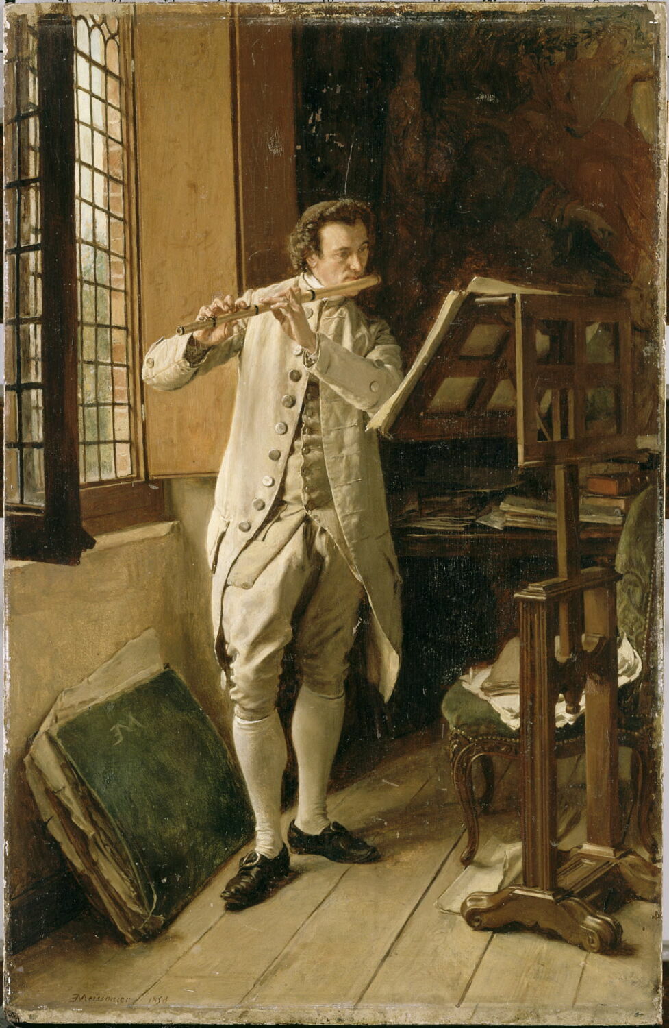 Le Joueur de flûte, Meissonier, Ernest, XIXe siècle (1858)
