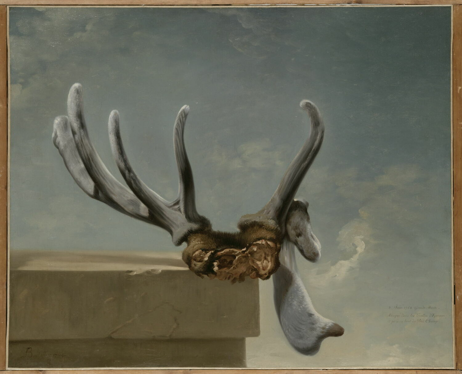Bois de cerf attaqué par le roi dans le taillis d'Epernon et pris le 2 juin 1764, Bachelier, Jean Jacques, 3e quart du XVIIIe siècle (1764)