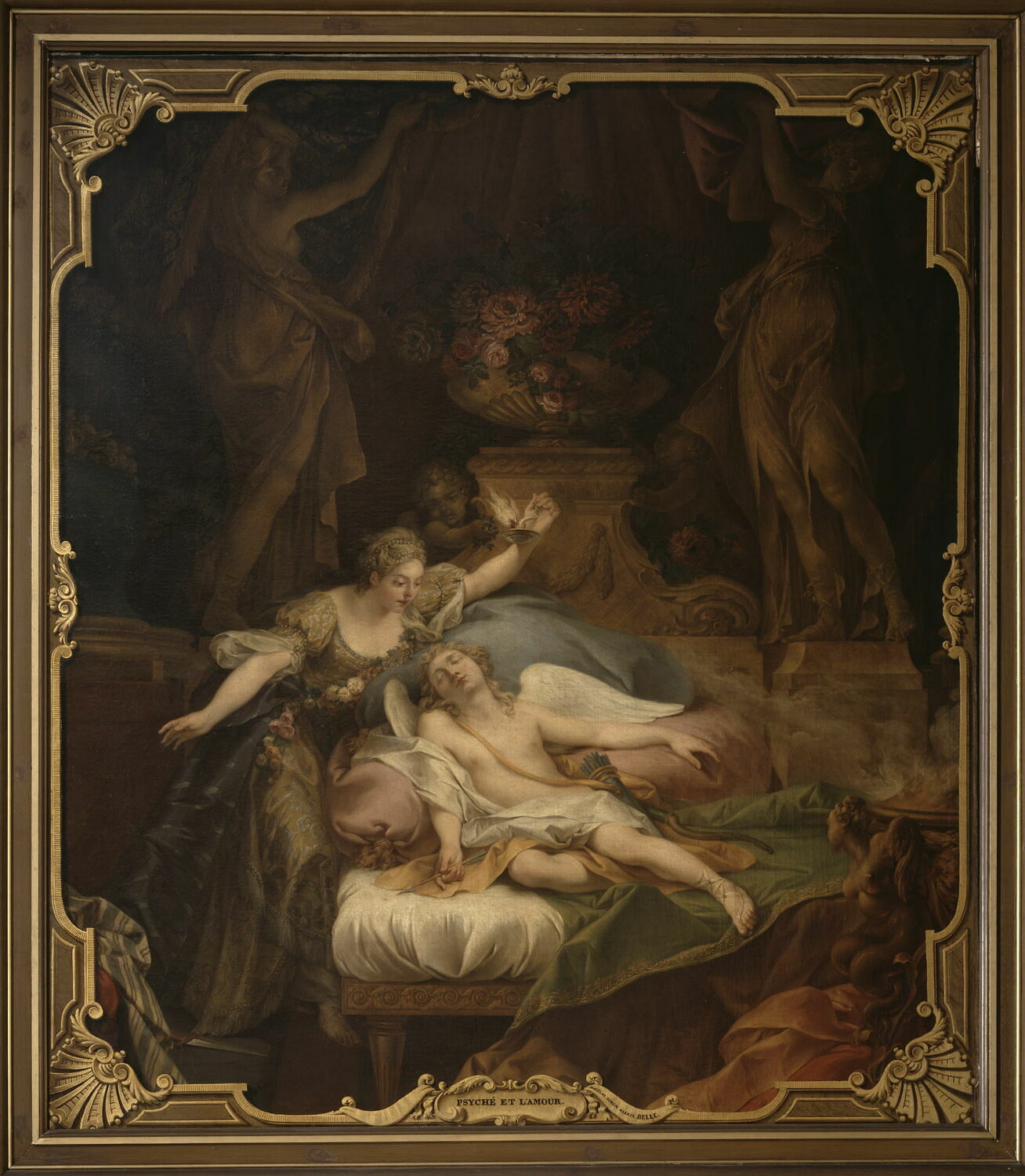 Psyché regardant l'Amour endormi, Belle, Clément, 3e quart du XVIIIe siècle (1767)