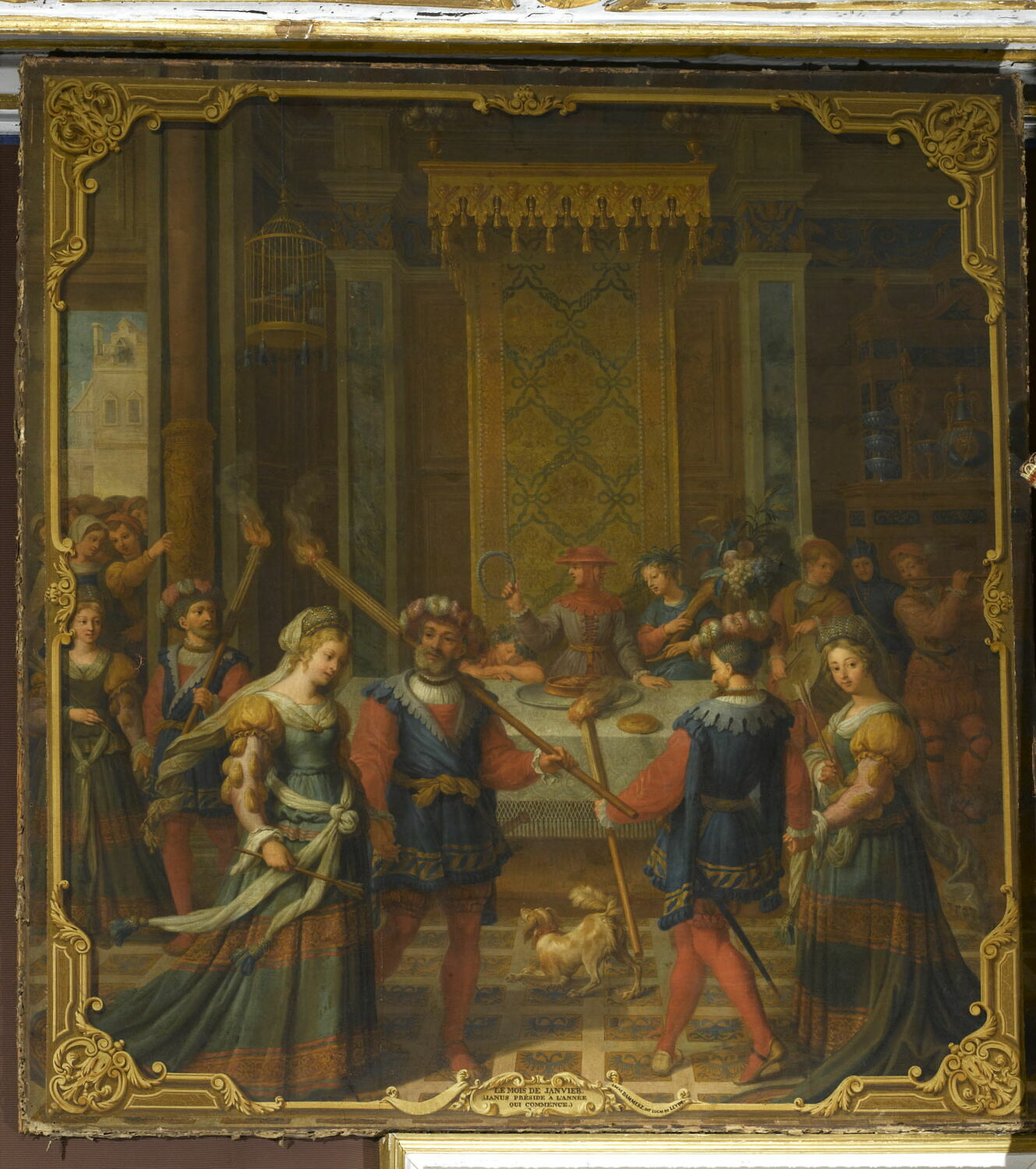 Le Mois de Janvier ; Janus préside à l'année qui commence, Maître des mois Lucas, 1e quart du XVIIIe siècle (1700 - 1725)