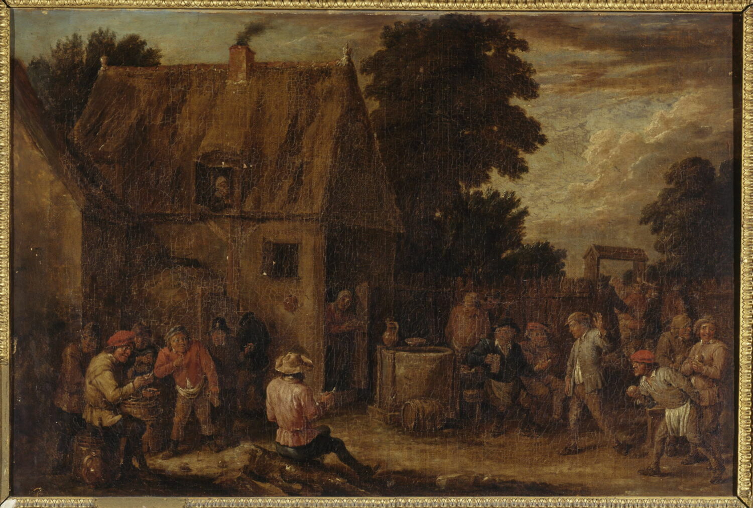 Les Joueurs de boules et fumeurs ; Fête de village, Teniers, David II, XVIIe siècle (1600 - 1700)