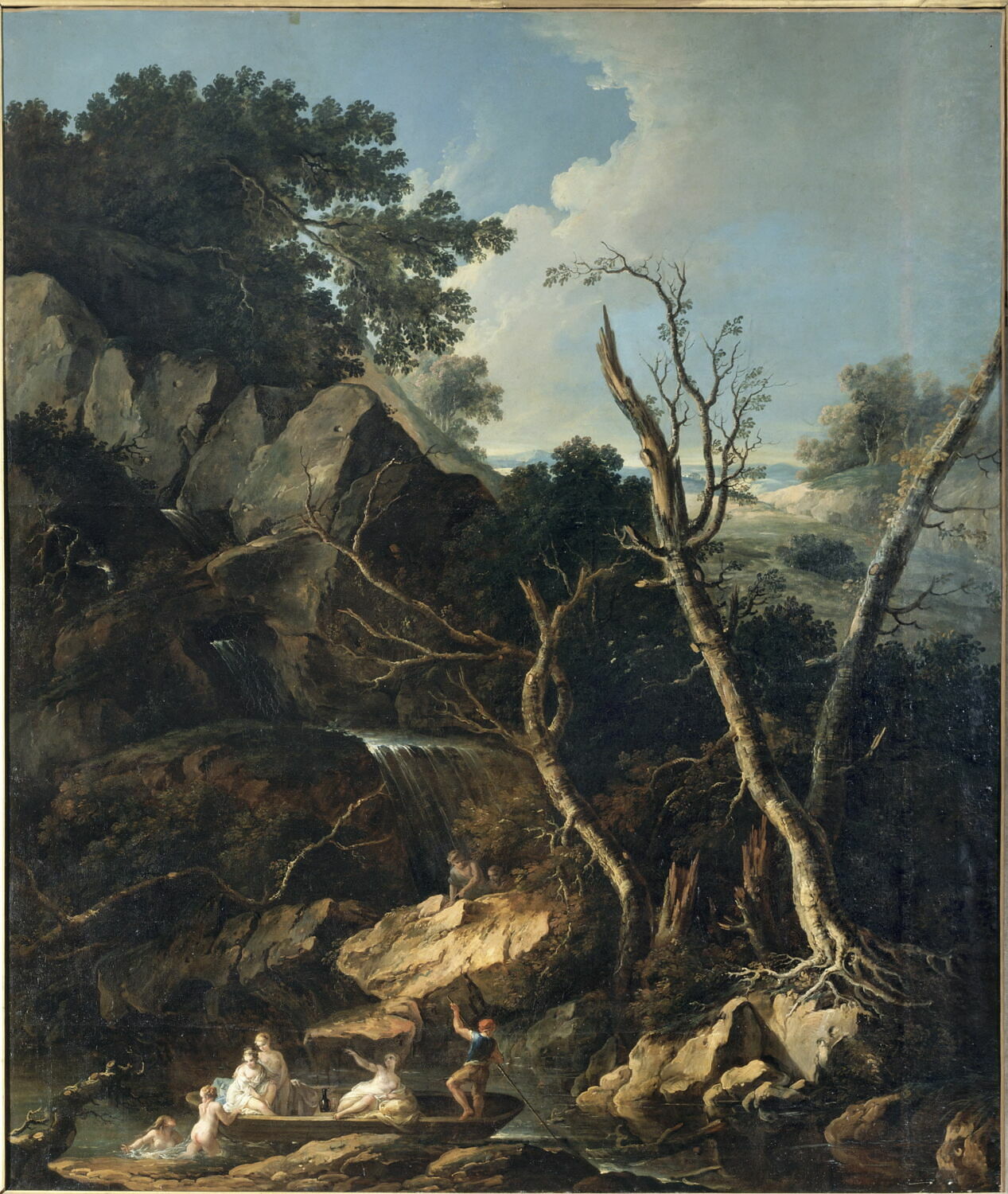 Les Baigneuses ; paysage, Crepin, Louis Philippe, 1e moitié du XIXe siècle (1800 - 1850)