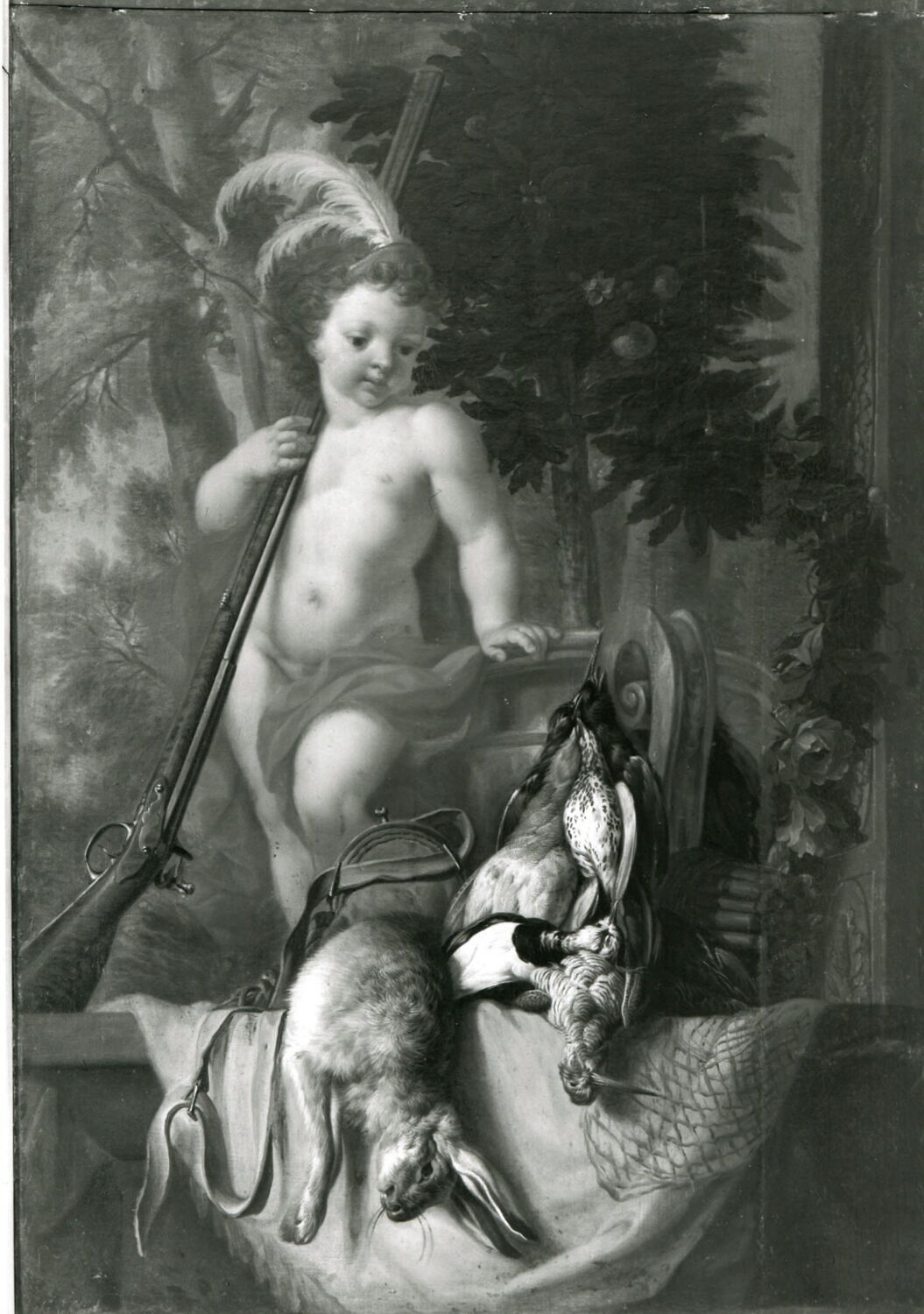 Un Amour chasseur avec du gibier, Damoiselet, Florentin, XVIIe siècle (1600 - 1700)