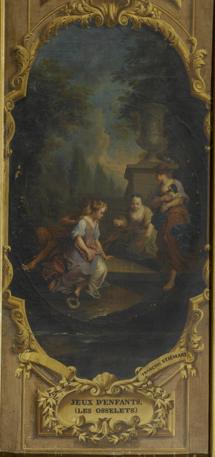 Jeunes filles jouant aux osselets, Dieu, Antoine, XVIIIe siècle (1700 - 1800)
