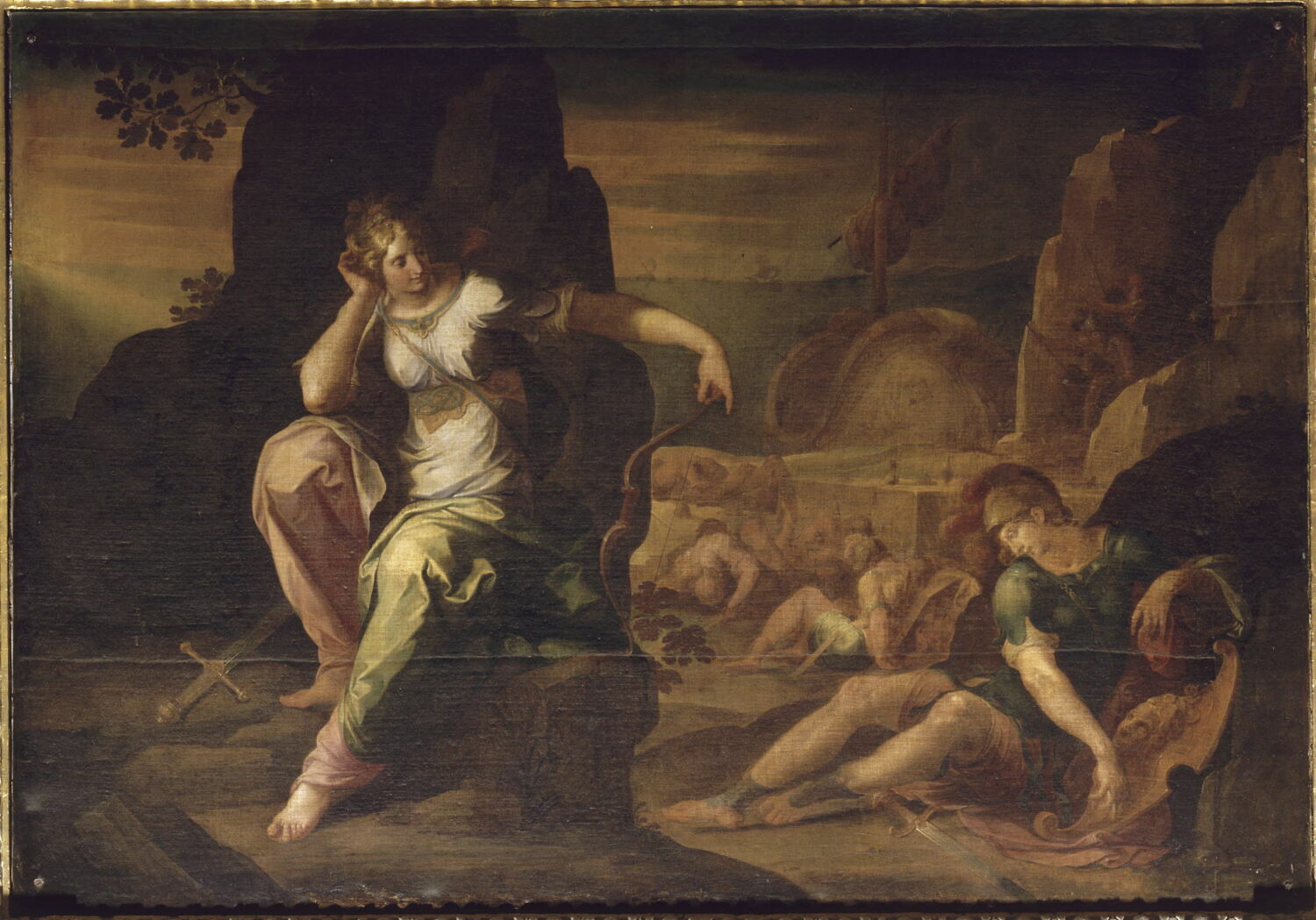Calasiris, Théagènes et Chariclée sont abandonnés sur le rivage de l'Egypte., Dubois, Ambroise, XVIe siècle (1500 - 1600)