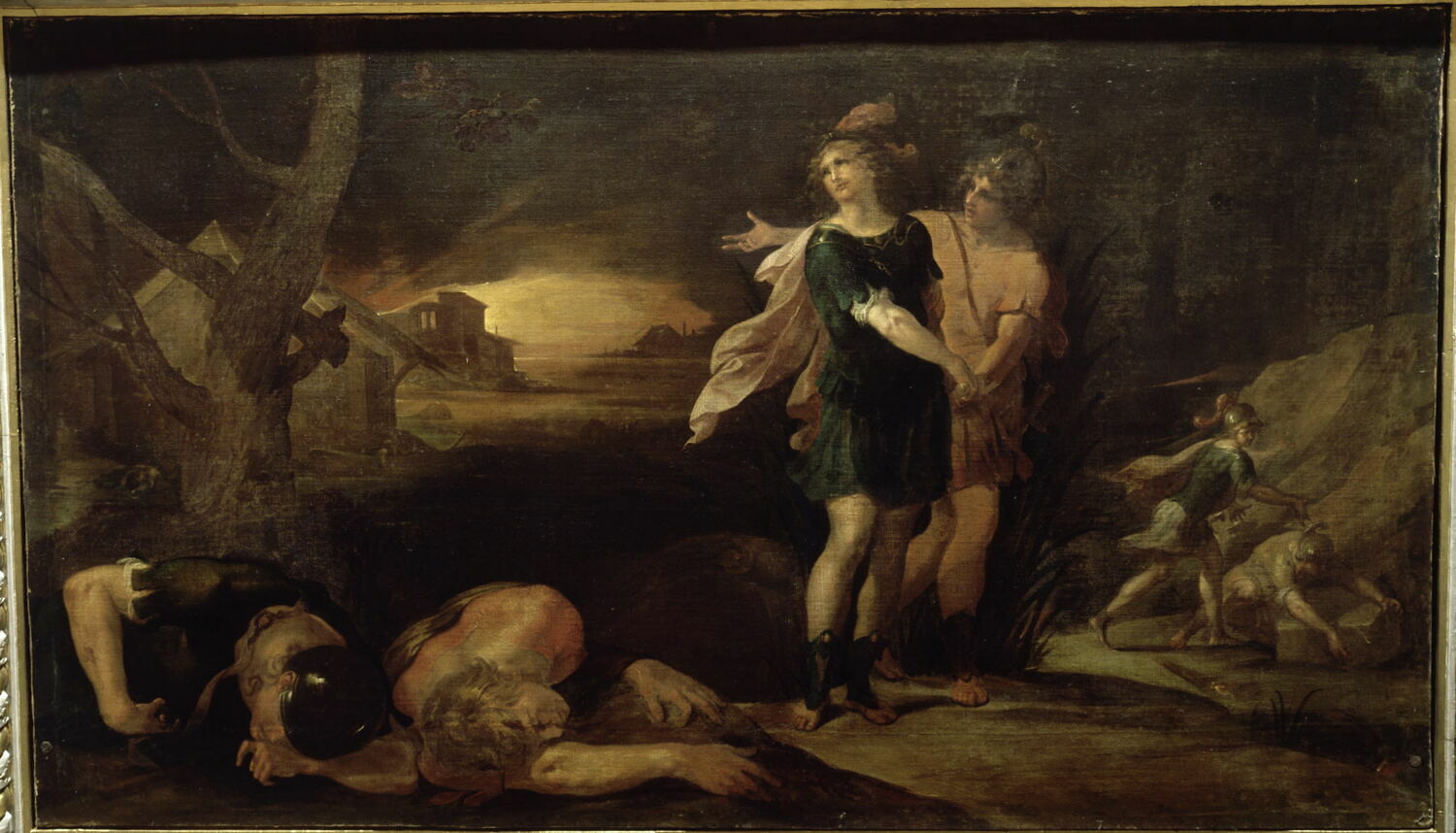Cnémon et Théagène reviennent sur l'Ile des Pâtres après le combat, Dubois, Ambroise, XVIe siècle (1500 - 1600)