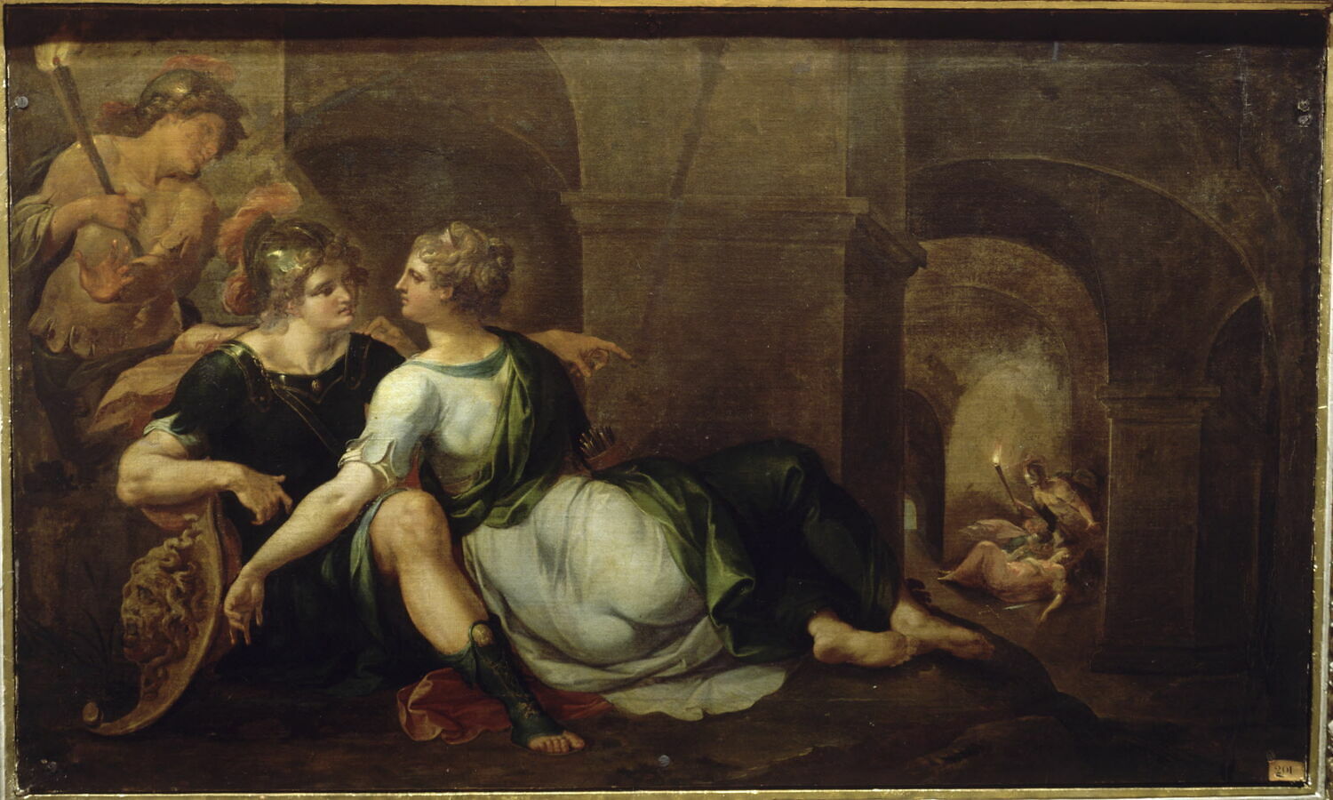Théagène et Cnémon retrouvent Chariclée dans la caverne, Dubois, Ambroise, XVIe siècle (1500 - 1600)