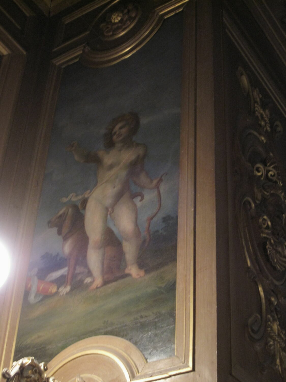 Un Amour tenant un limier d'une main et son arc de l'autre, Dubois, Ambroise, XVIe siècle (1500 - 1600)
