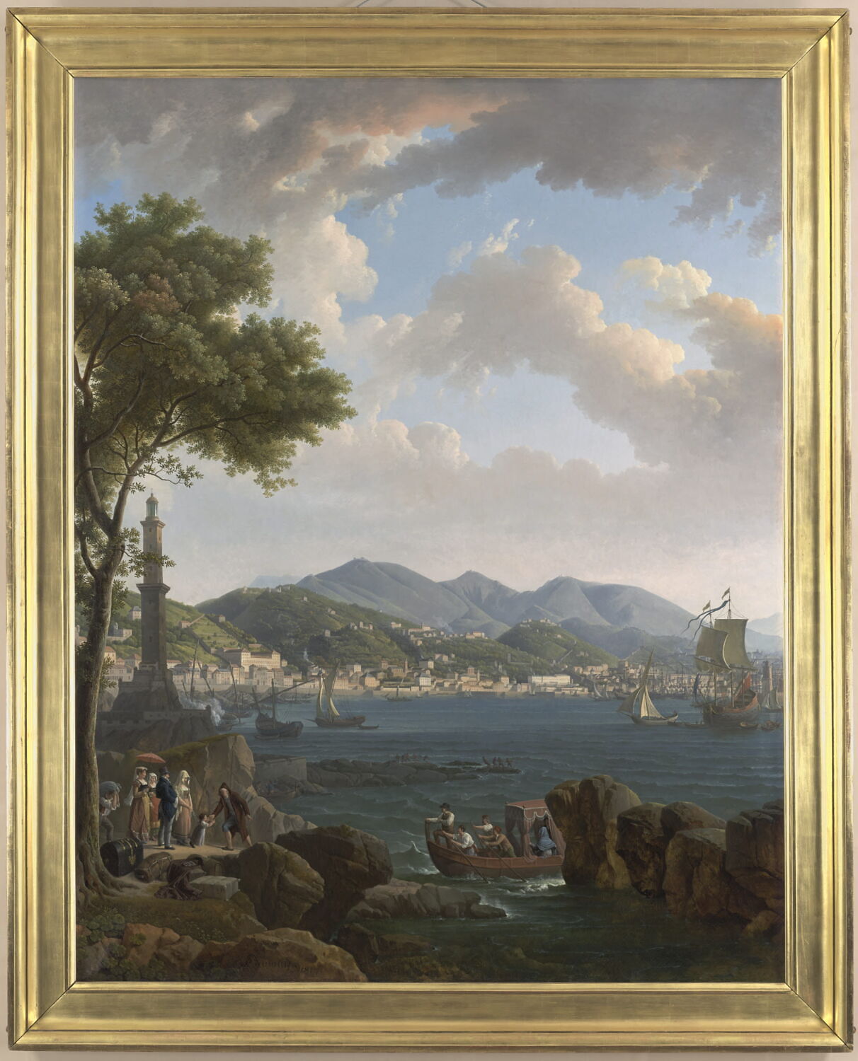 Vue de Gênes, prise du phare, Dunouy, Alexandre Hyacinthe, XIXe siècle (1817)