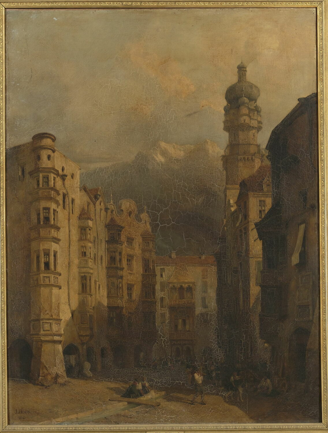 Grande rue d'Inspruck (sic) (Innsbruck, Tyrol), Guiaud, Jacques, XIXe siècle (1835)