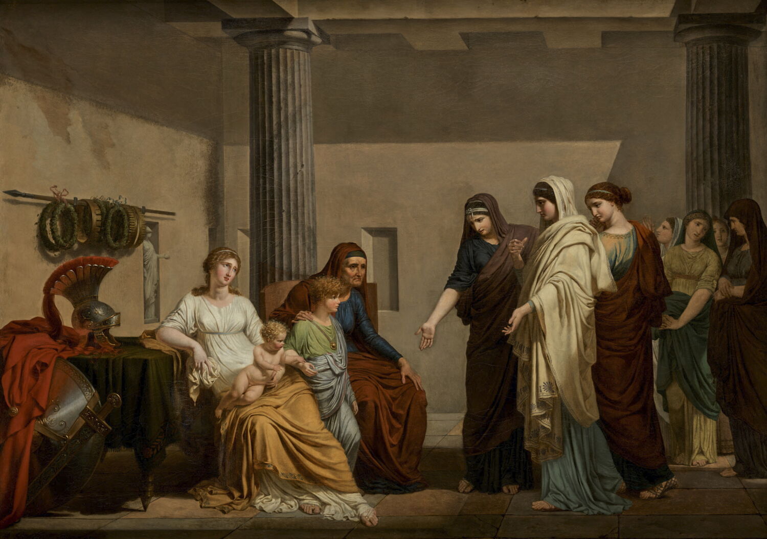 Dames romaines suppliant la famille de Coriolan, Gauffier, Louis, 4e quart du XVIIIe siècle (1792)
