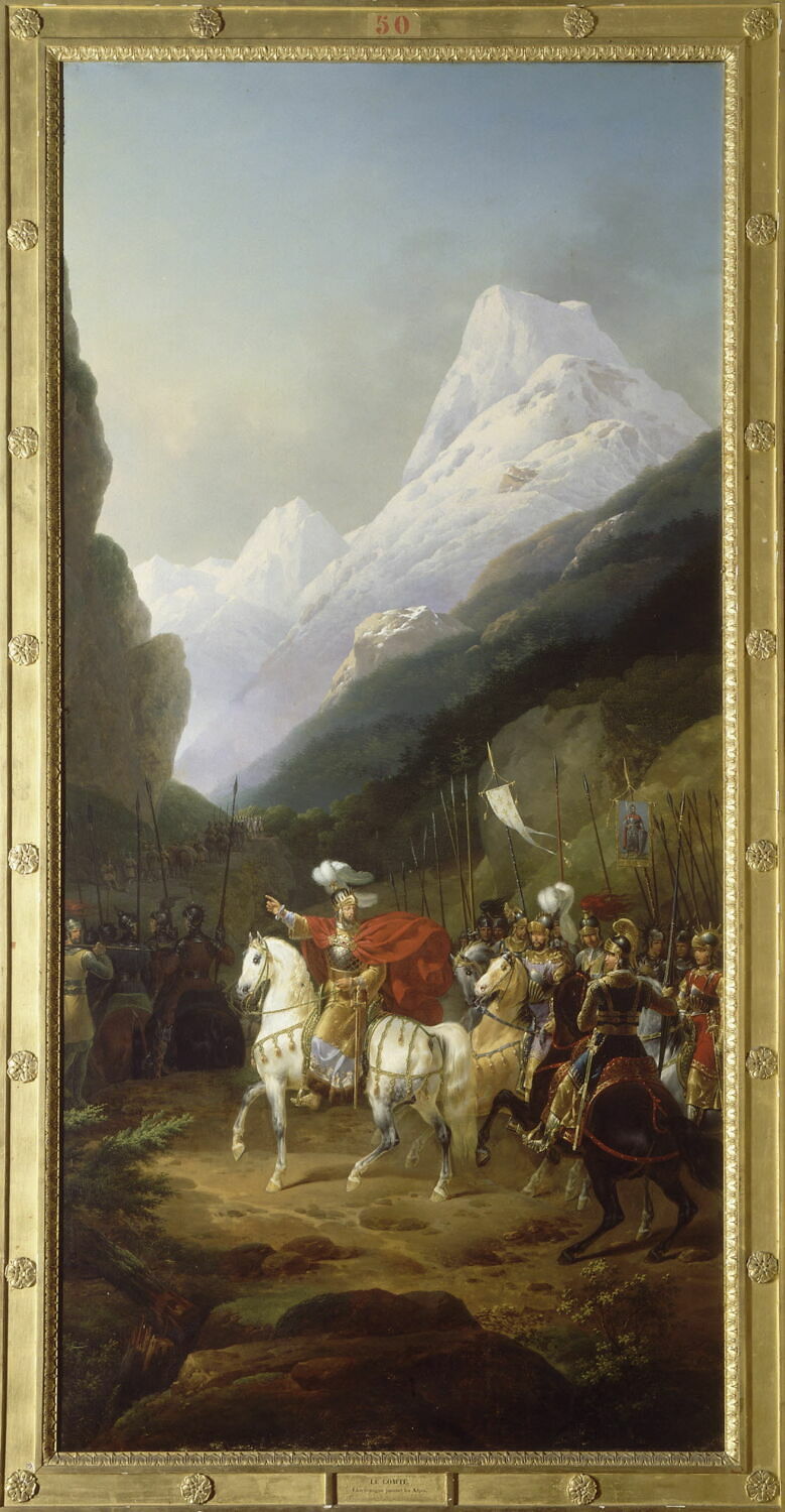 Charlemagne passe les Alpes, Lecomte, Hippolyte, XIXe siècle (1826)
