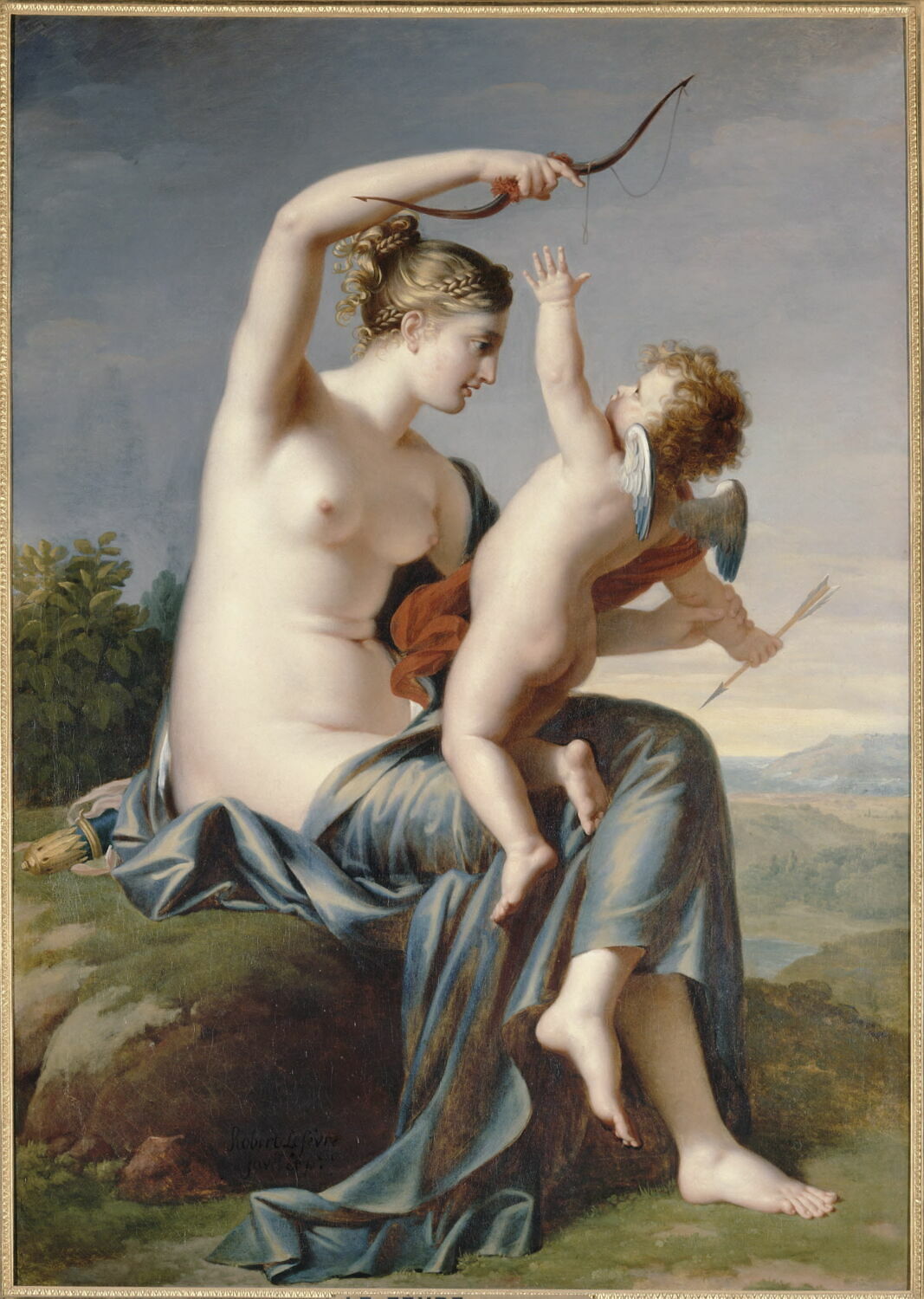 Vénus qui désarme l'Amour, Lefèvre, Robert, 4e quart du XVIIIe siècle (Salon de 1795) (1795)