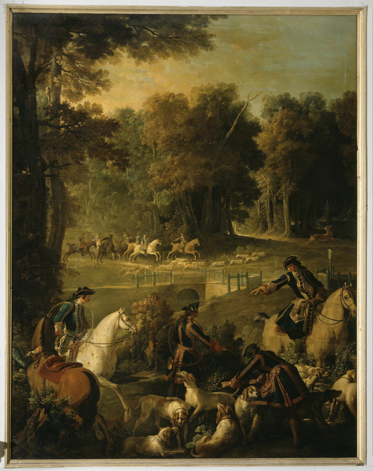 Chasse de Louis XV dans la forêt de Compiègne ; Le Relai à la Petite Patte d'Oie, Oudry, Jean-Baptiste, 2e quart du XVIIIe siècle (1741)