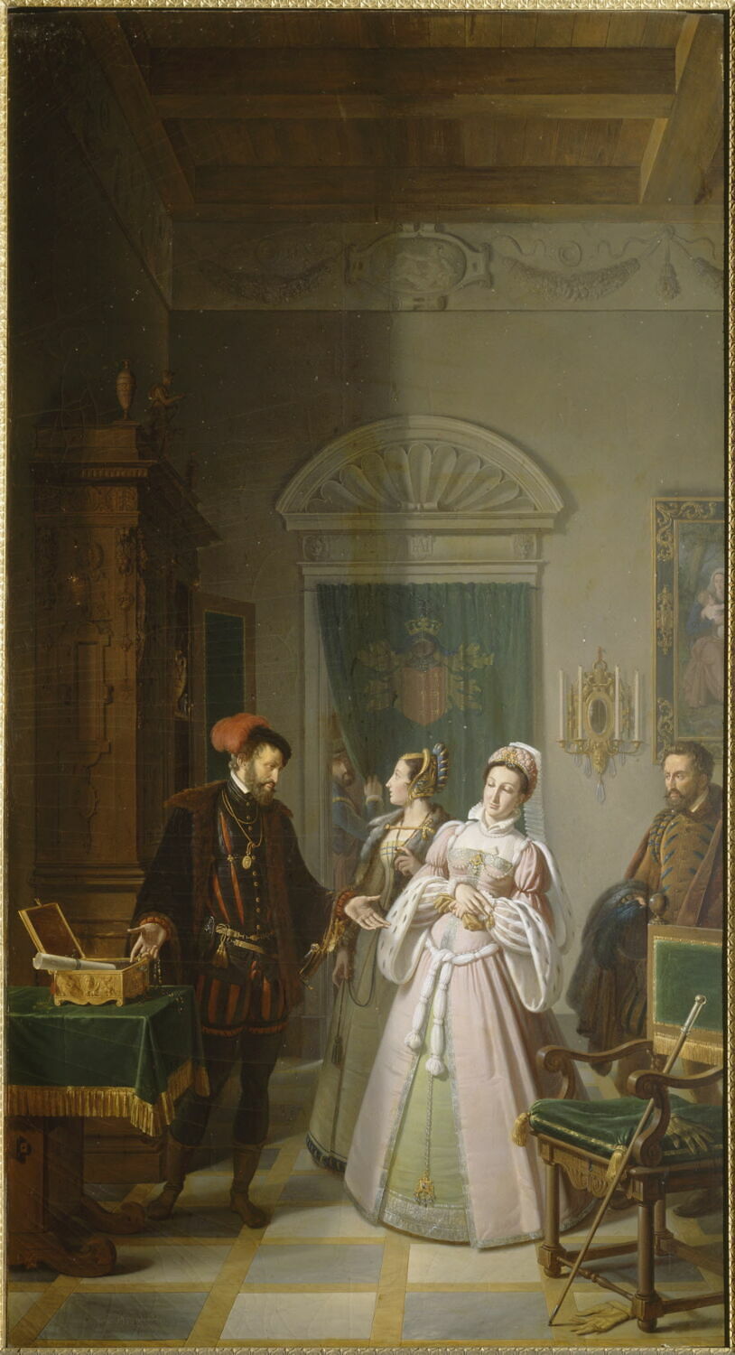 Le Roi de Navarre et la mère de Henri IV, Révoil, Pierre, XIXe siècle (1819)
