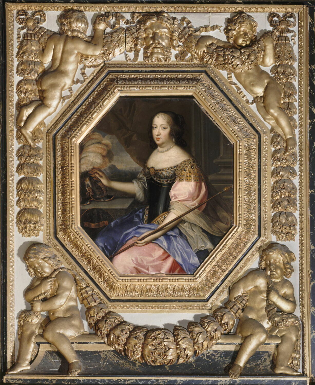 Portrait d'Anne d'Autriche, reine de France en Minerve, Sève, Gilbert de, XVIIe siècle (1600 - 1700)