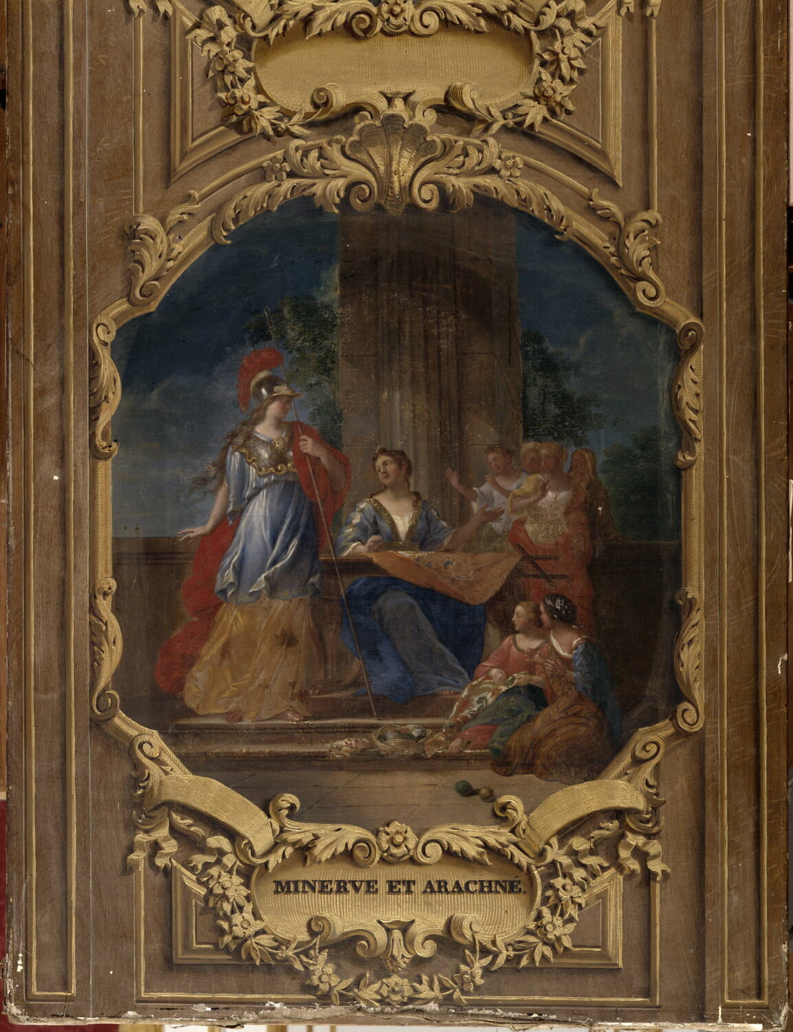 Minerve considérant l'ouvrage d'Arachné, Ubeleski, Alexandre, XVIIe siècle (1600 - 1700)