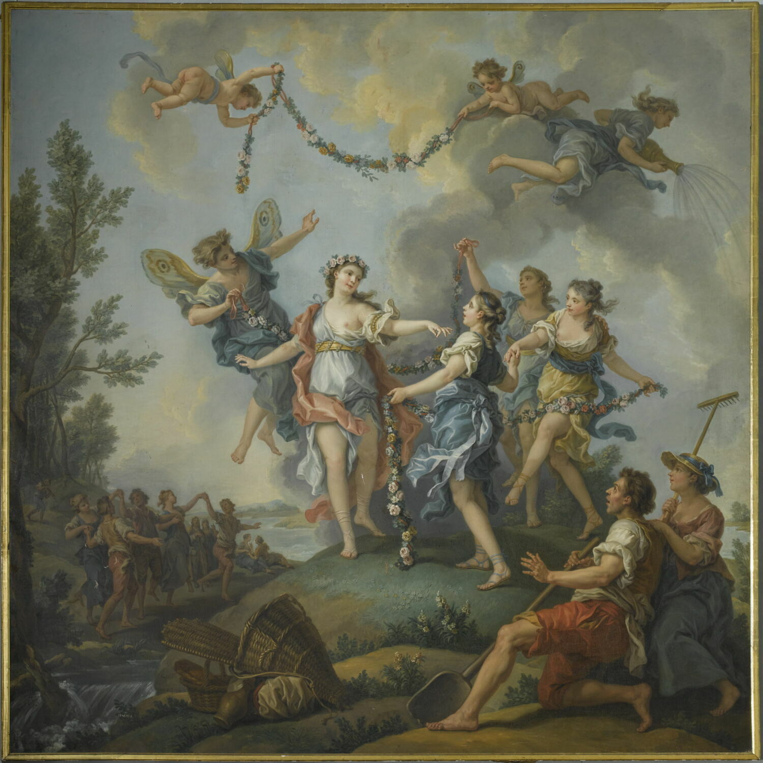 Zéphyr et Flore ou Le Printemps, Van Loo, Charles-Amédée, 4e quart du XVIIIe siècle (1783)