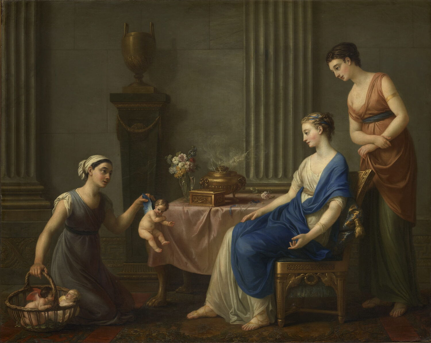 La Marchande à la toilette, dite La Marchande d'amours, Vien, Joseph-Marie, XVIIIe siècle (1763)