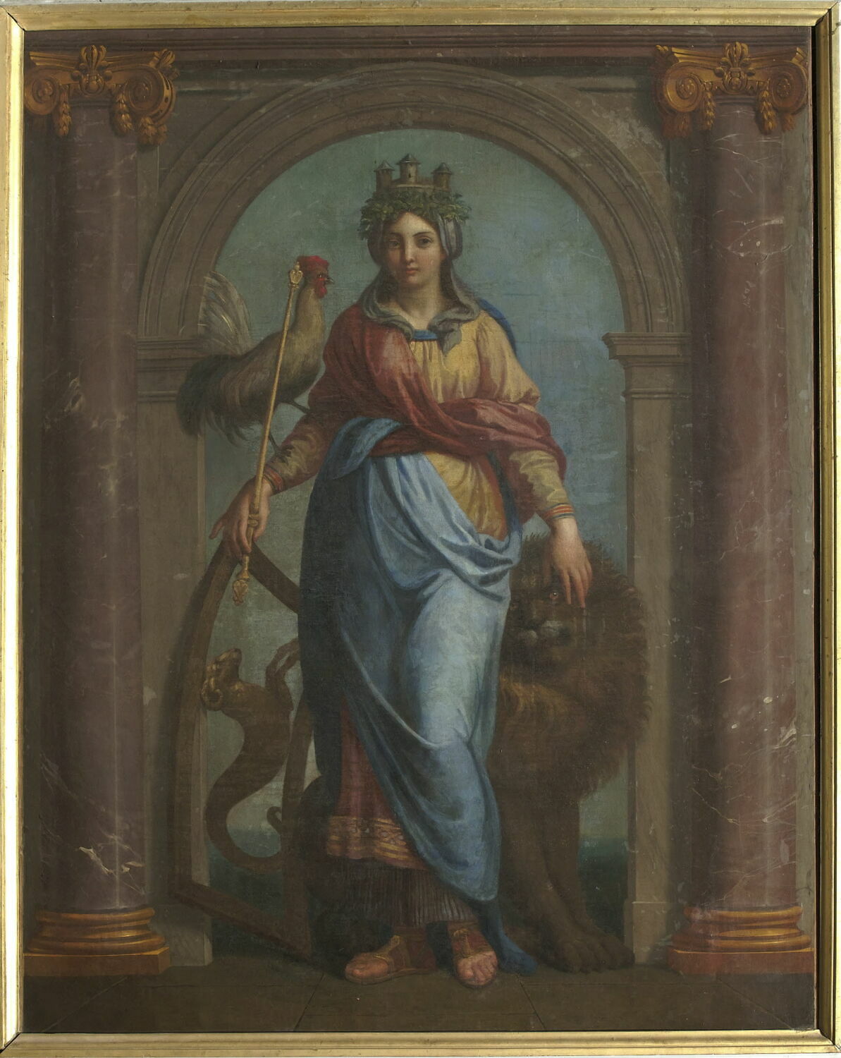 Cybèle avec le signe du Capricorne ; Décembre, Verdier, François, XVIIe siècle (1600 - 1700)