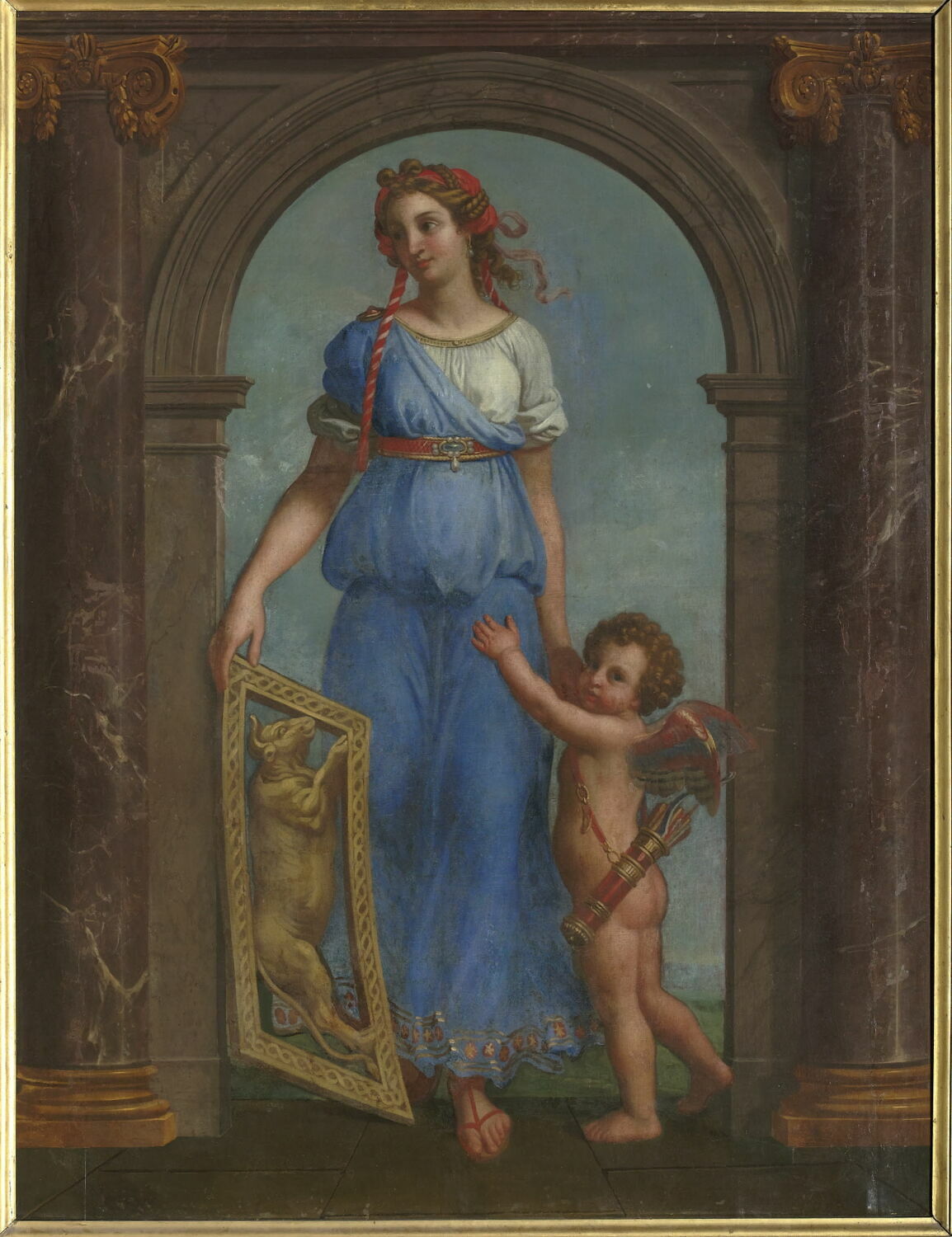 Vénus et l'Amour avec le signe du Taureau ; Avril, Verdier, François, XVIIe siècle (1600 - 1700)