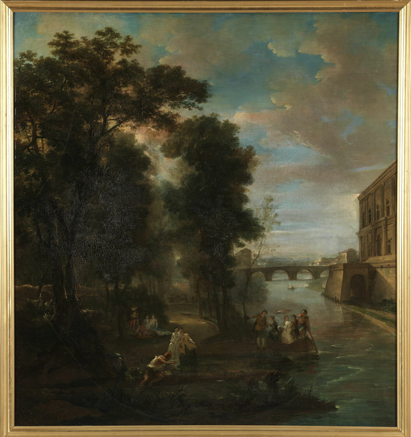 Paysage, Galloche, Louis, 2e quart du XVIIIe siècle (1737)