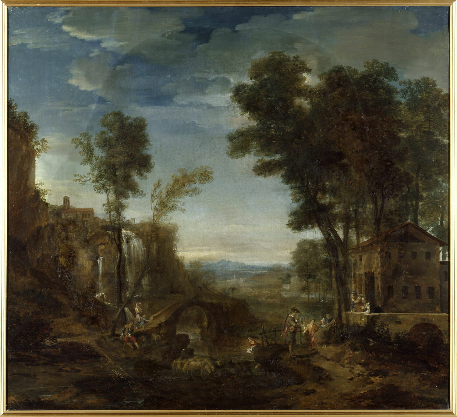 Paysage, Galloche, Louis, 2e quart du XVIIIe siècle (1737)
