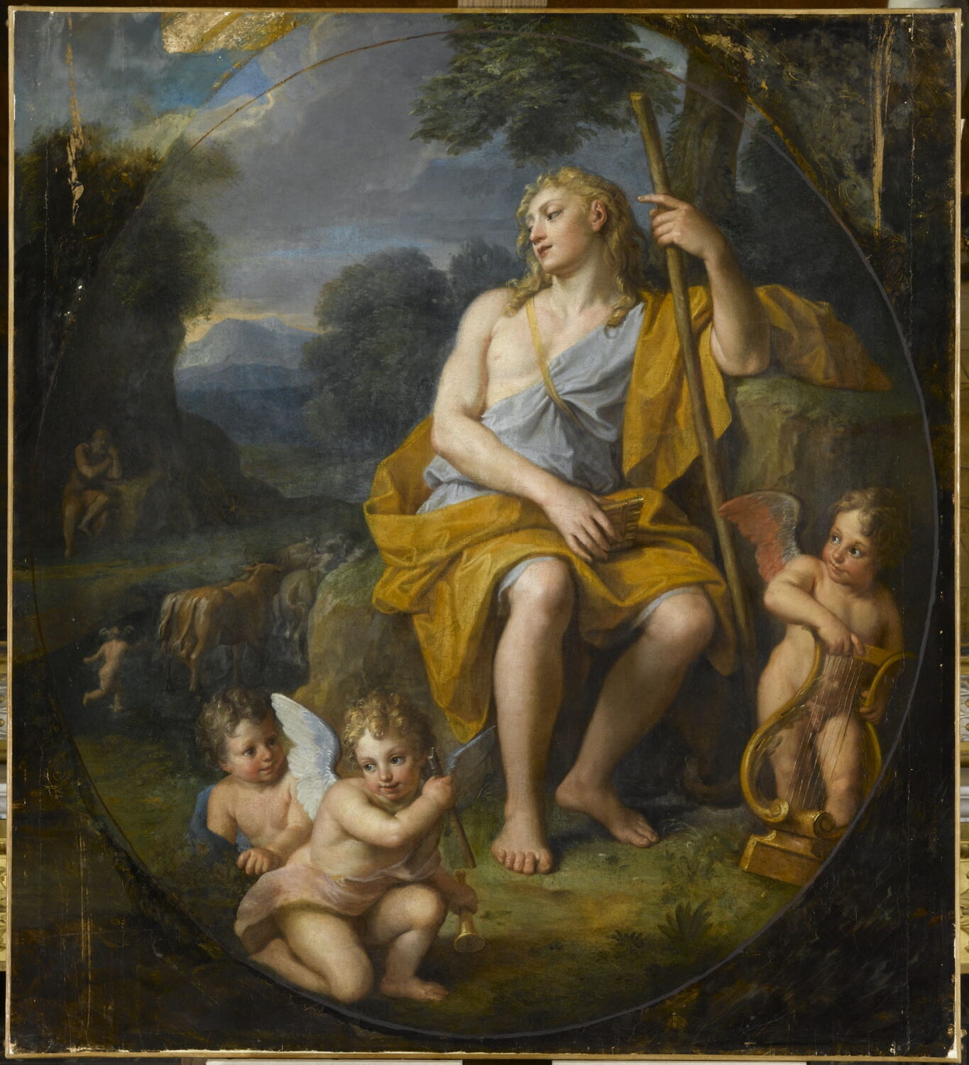 Apollon berger gardant les troupeaux d'Admète, Coypel, Noël, XVIIe siècle (Vers 1688) (1688)
