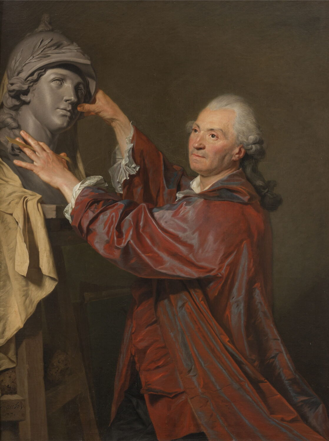 Portrait du sculpteur Louis-Claude Vassé (1716-1772), Aubry, Étienne, 3e tiers du XVIIIe siècle (1771)