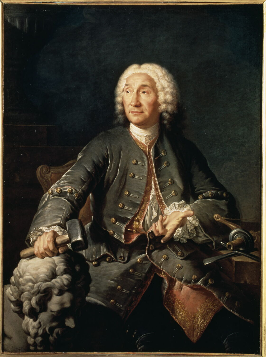 Portrait du sculpteur René Frémin (1672-1744), Autreau, Louis, XVIIIe siècle (1741)