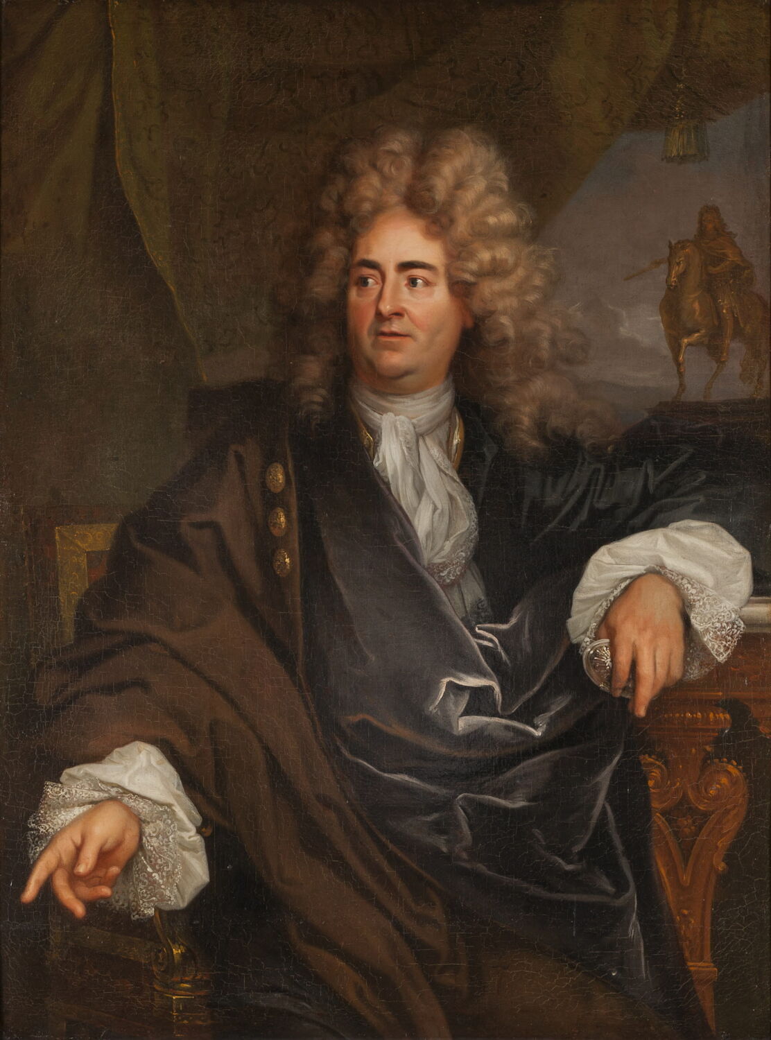 Portrait du sculpteur Simon Hurtrelle (1648-1724), Hallé, Claude-Guy, 1e moitié du XVIIIe siècle (avant 1736)