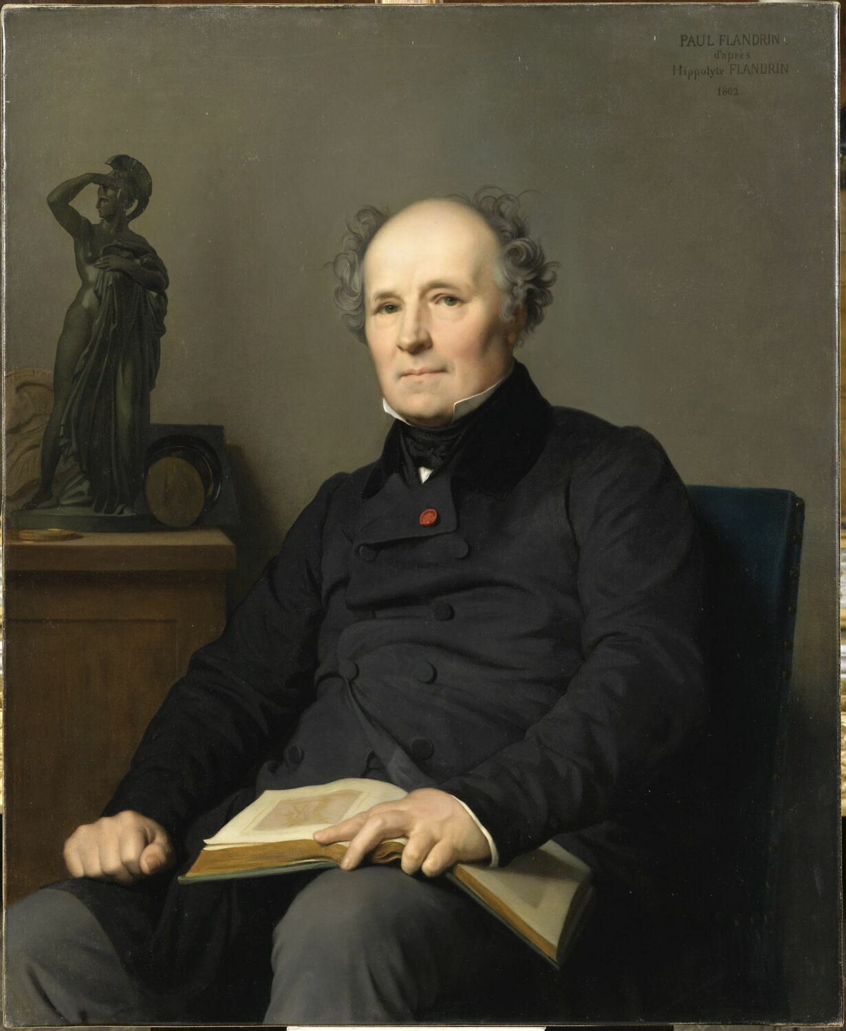 Portrait d'Édouard Gatteaux (1788-1881), sculpteur et médailleur, Flandrin, Paul, XIXe siècle (1862)