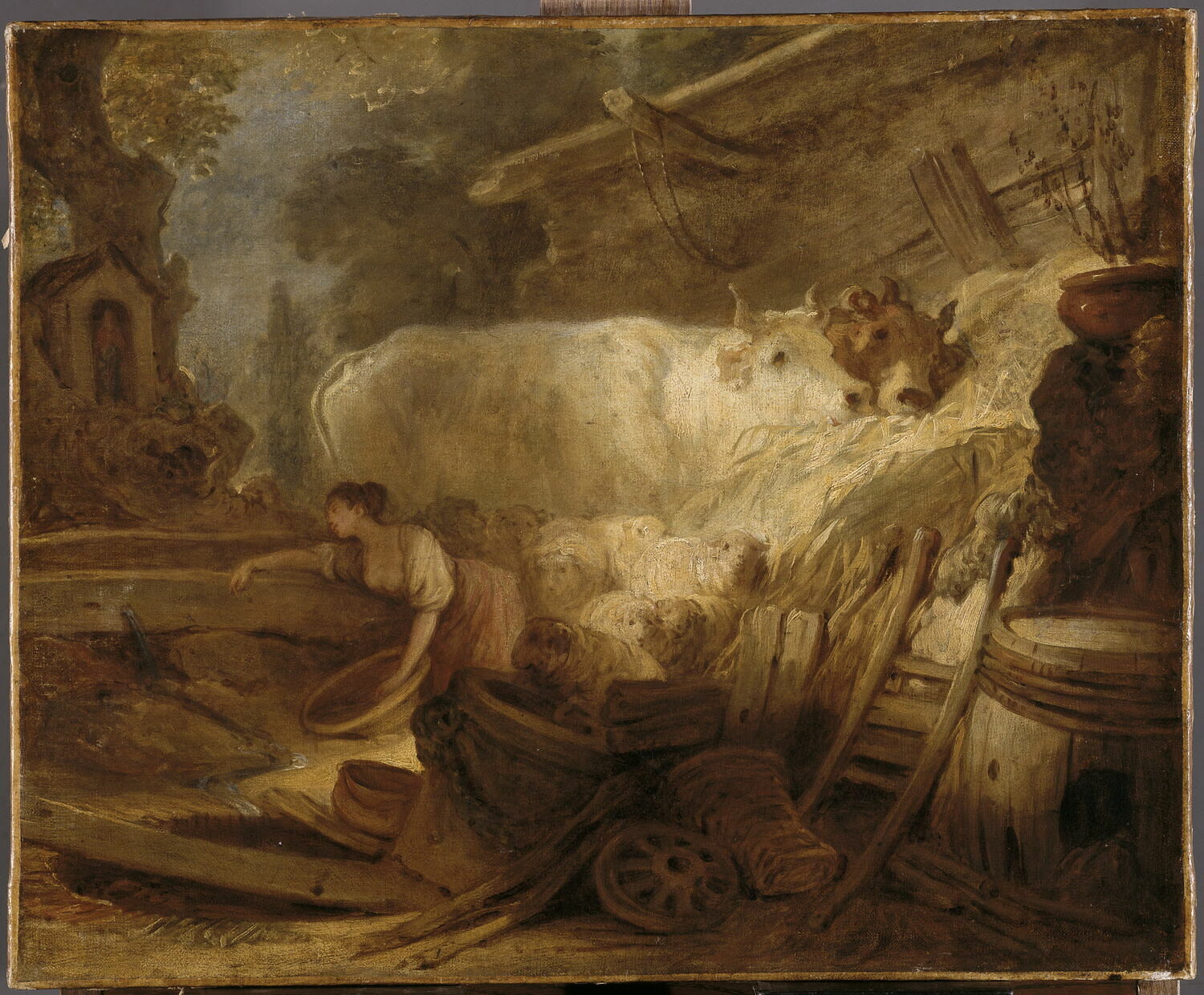 L'Etable, Fragonard, Jean-Honoré, 3e quart du XVIIIe siècle (vers 1759 - 1765)