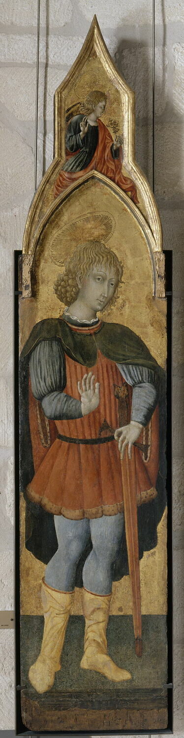 Saint Vittorino (?) (au-dessus : l'Ange de l'Annonciation), Giovanni di Paolo, XVe siècle (1400 - 1500)