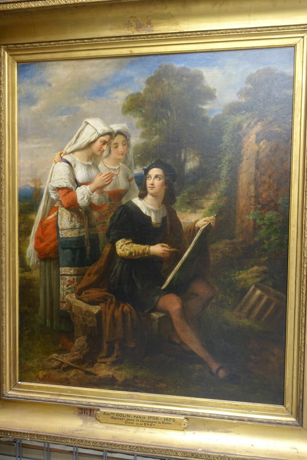 Raphaël  dessinant dans la campagne romaine, Colin, Alexandre, XVIIe siècle (1600 - 1700)