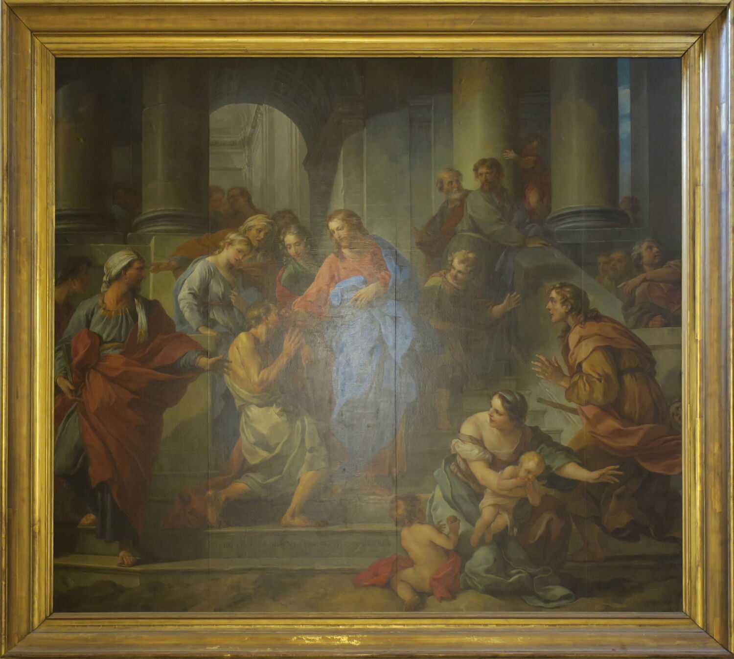 Le Christ rendant la vue à un aveugle, Le Moyne, François, XVIIIe siècle (1700 - 1800)