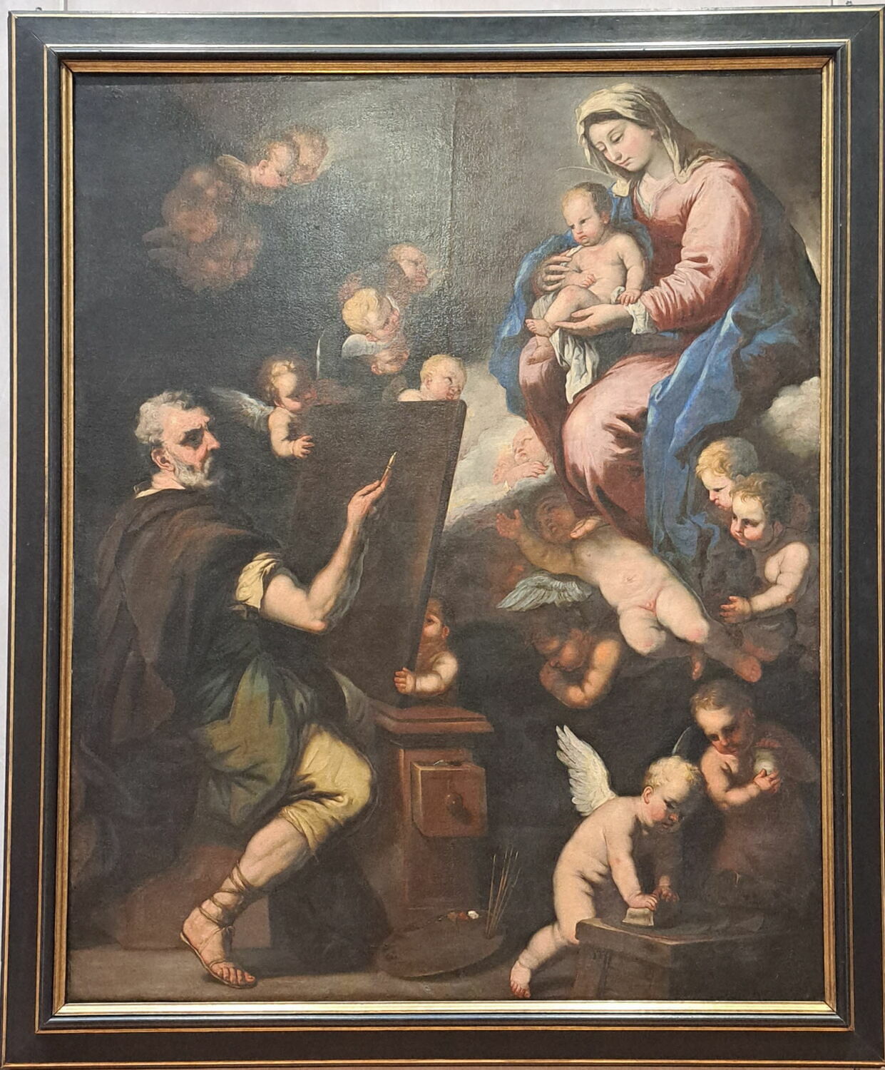 Saint Luc peignant la Vierge, Giordano, Luca, Milieu du XVIIe siècle (vers 1650 - 1655)