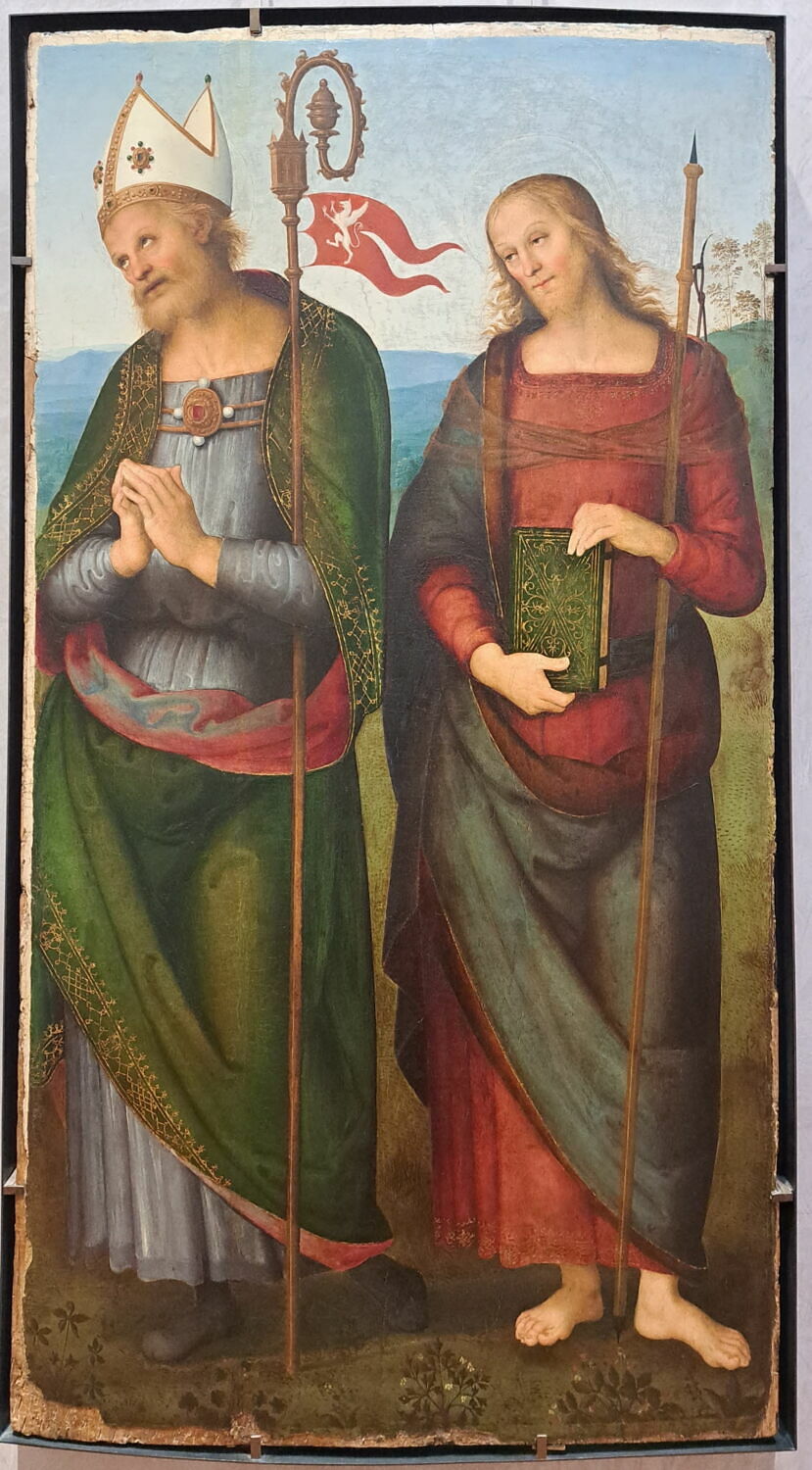 Saint Herculan, évêque de Pérouse et Saint Jacques le Mineur, Pérugin, Début du XVIe siècle (vers 1505)