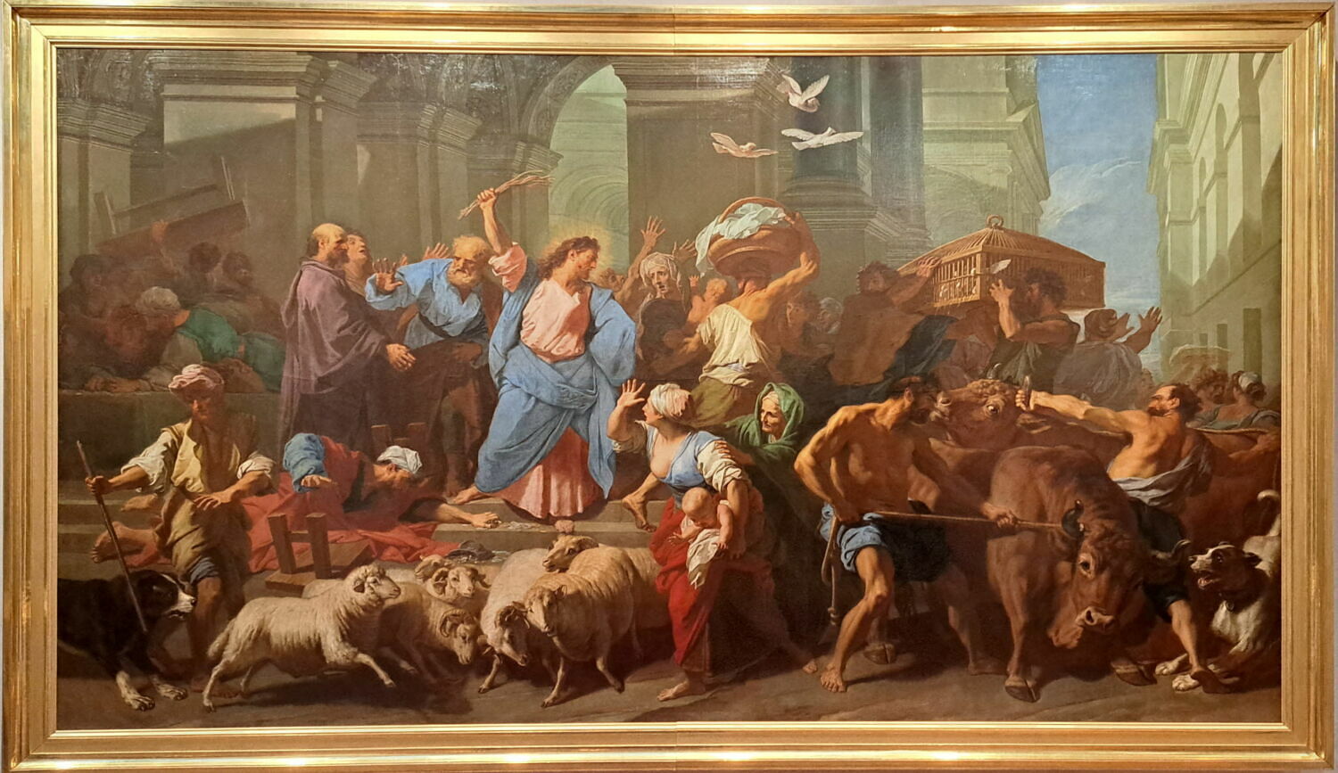 Les Vendeurs chassés du temple, Jouvenet, Jean, Début du XVIIIe siècle (1706)