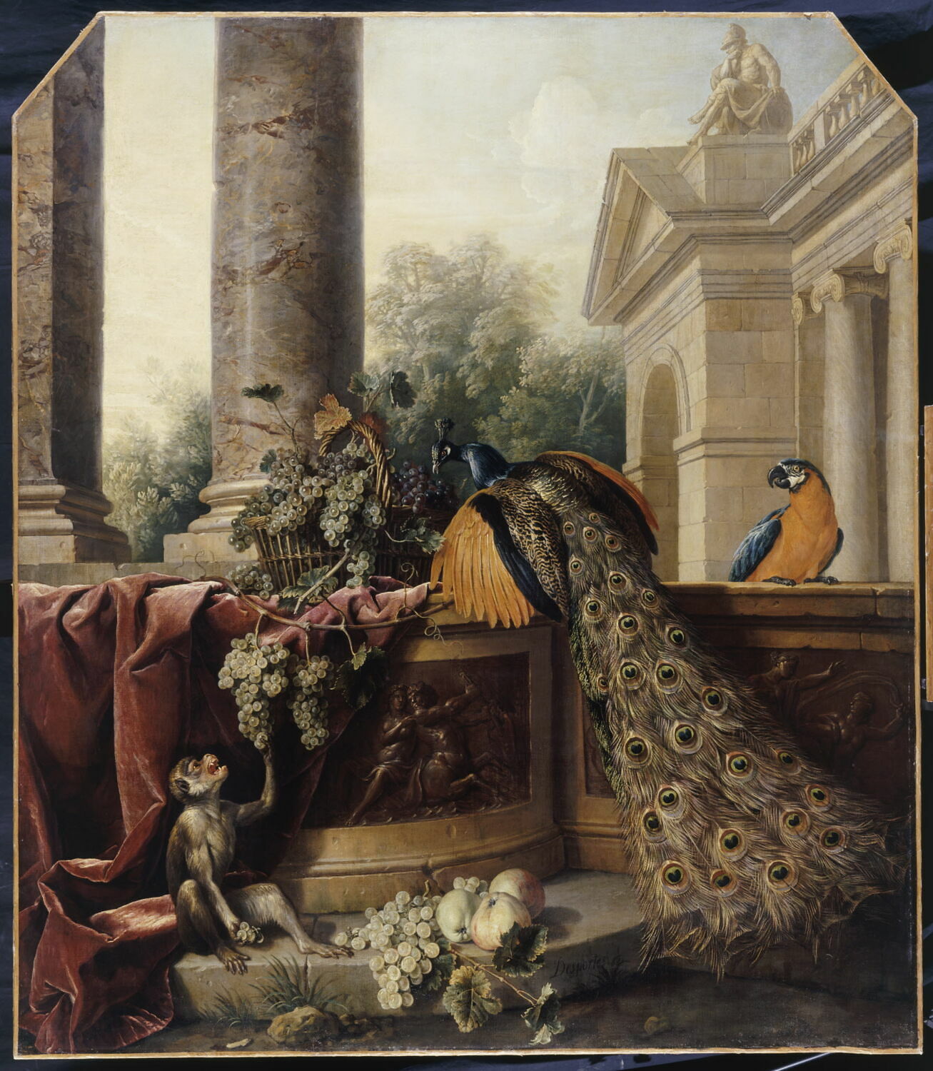 Nature morte au paon, Desportes, Alexandre-François, 1e quart du XVIIIe siècle (vers 1714)