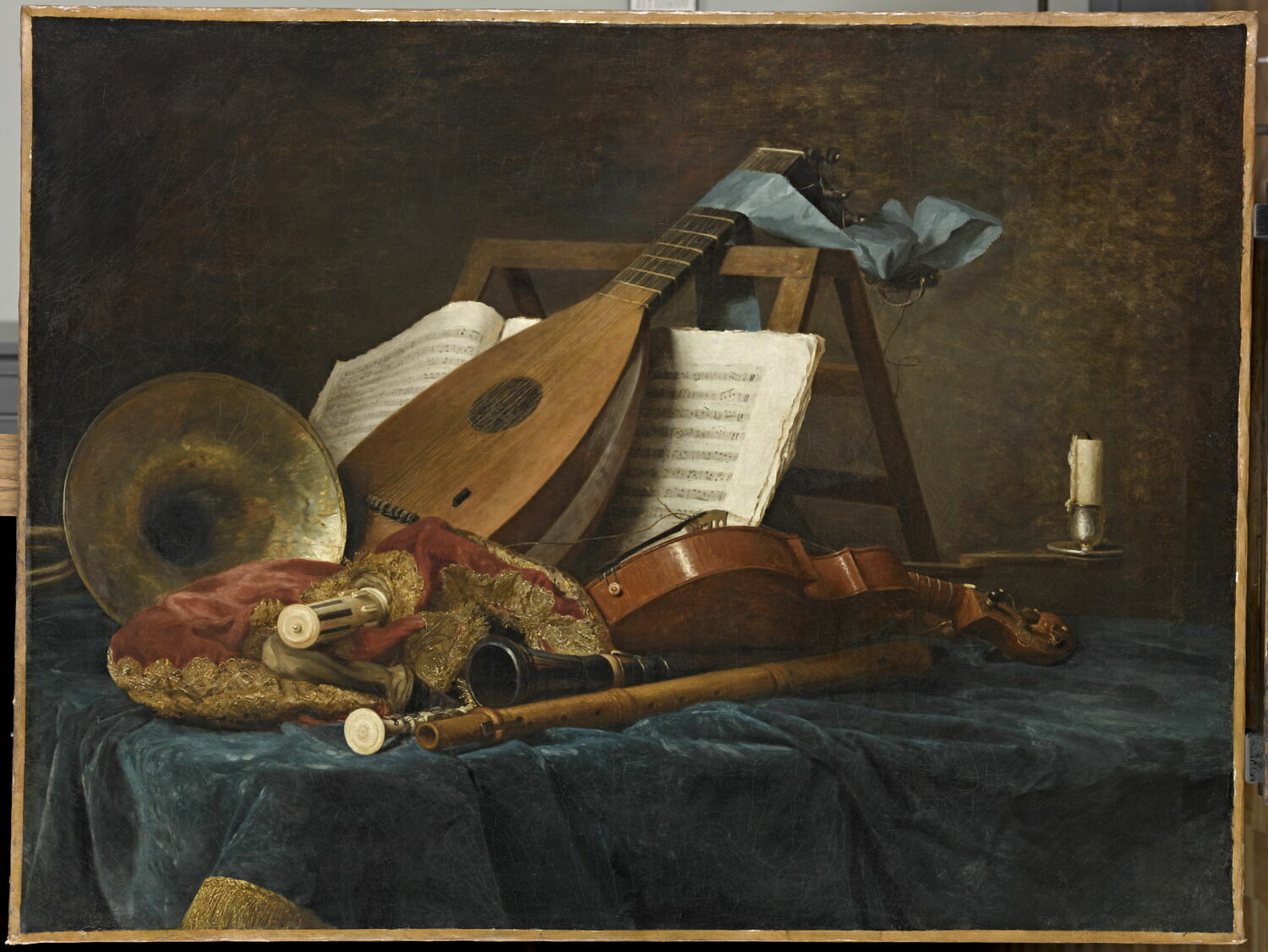 Instruments de musique, Vallayer-Coster, Anne, 3e quart du XVIIIe siècle (1770)