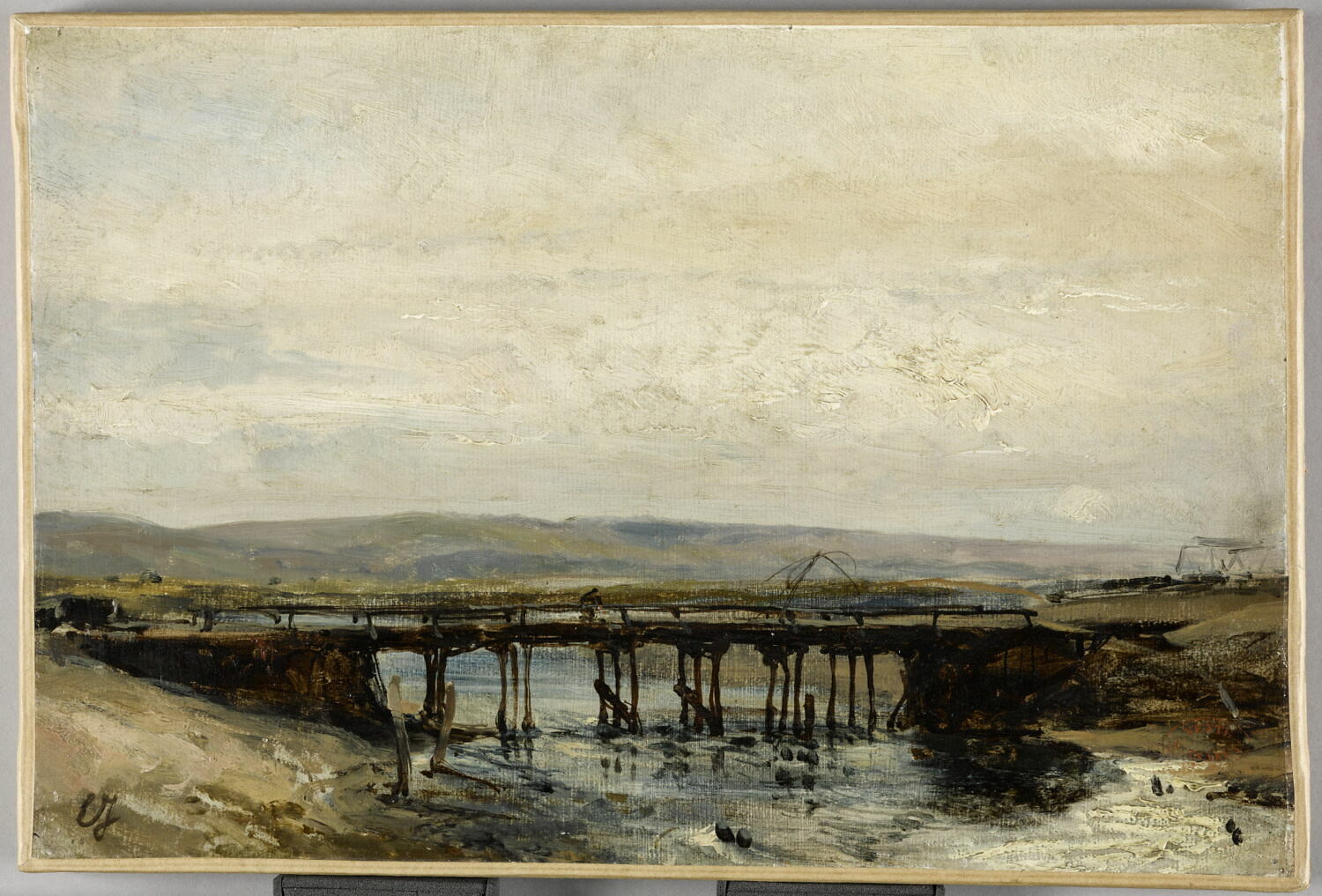 Le pont de bois, Isabey, Eugène, 2e quart du XIXe siècle (1825 - 1850)