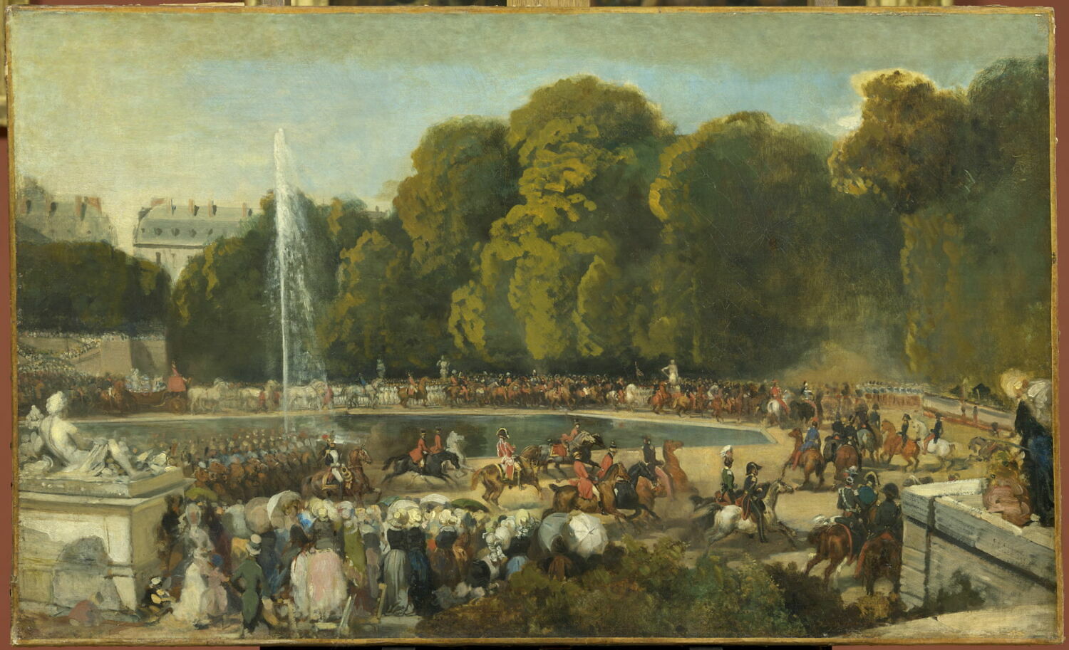 Esquisse pour L'Entrée de la duchesse d'Orléans dans jardin des Tuileries, à l'époque de son mariage (4 juin 1837), Lami, Eugène, 2e quart du XIXe siècle (vers 1840)