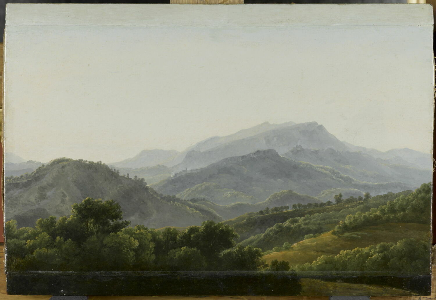 Vue prise de Subiaco, près de Rome., Bidauld, Jean Joseph Xavier, Fin du XVIIIe siècle - début du XIXè siècle (1789)