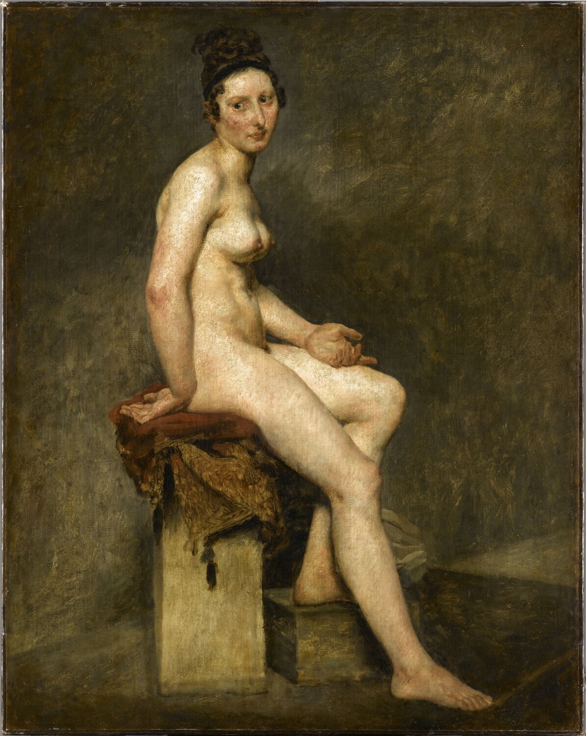 Nu assis, dit Mademoiselle Rose, Delacroix, Eugène, 1e quart du XIXe siècle (vers 1820)