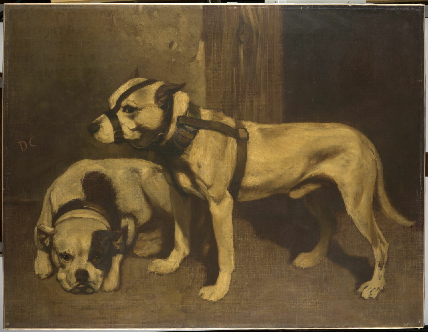 Bouledogue et terrier écossais., Decamps, Alexandre-Gabriel, 2e quart du XIXe siècle (1825 - 1850)