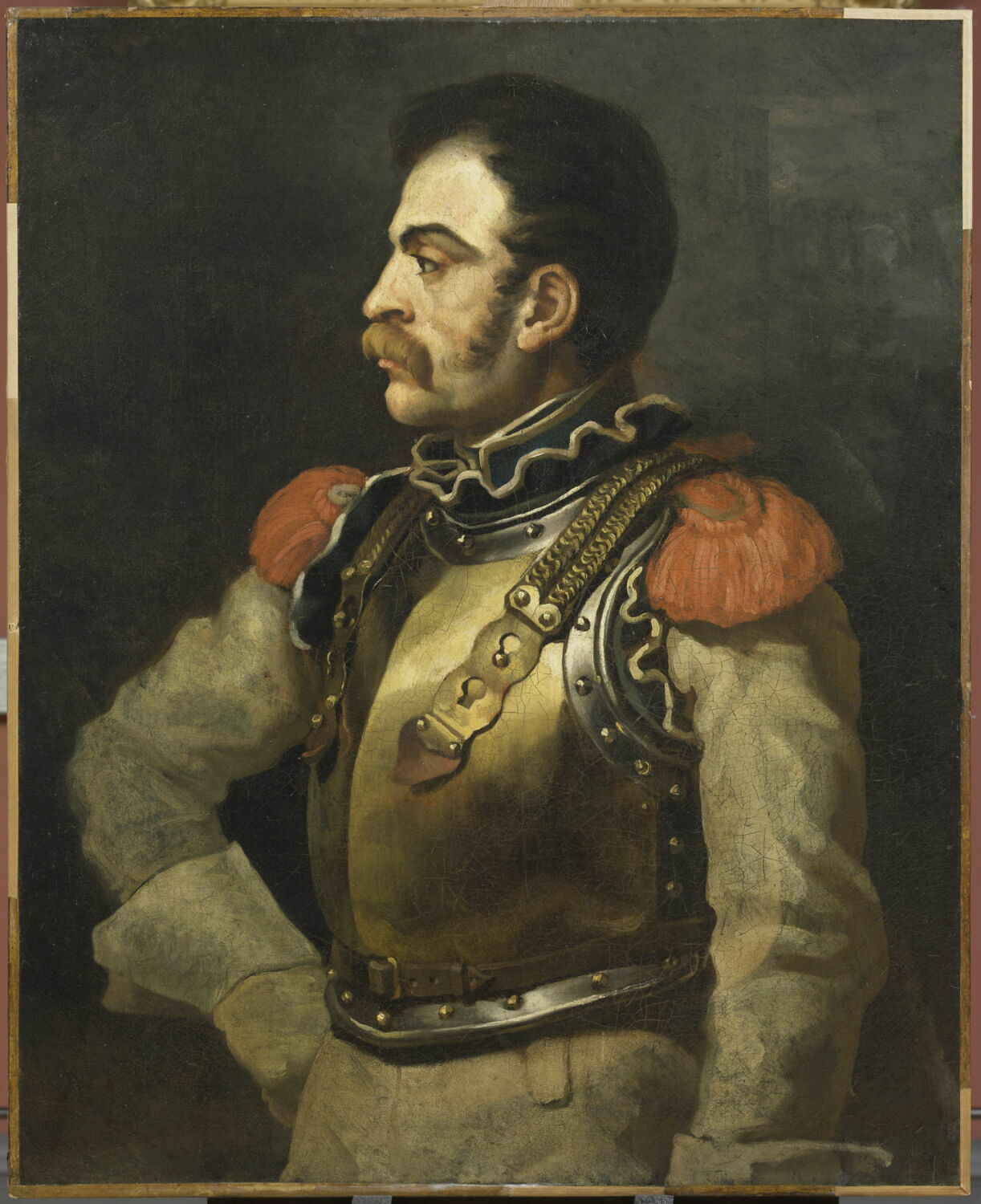 Un carabinier, vu à mi-corps., Géricault, Théodore, 1e quart du XIXe siècle (1800 - 1825)