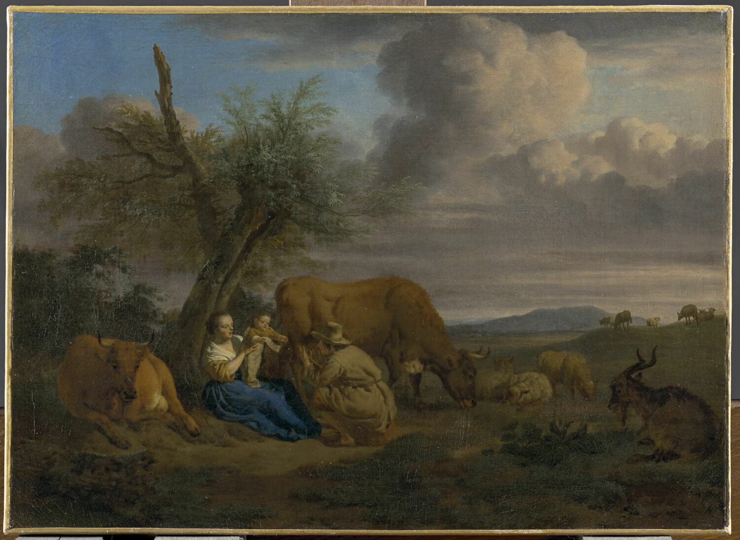 La Famille du pâtre, Velde, Adriaen van de, XVIIe siècle (1668)